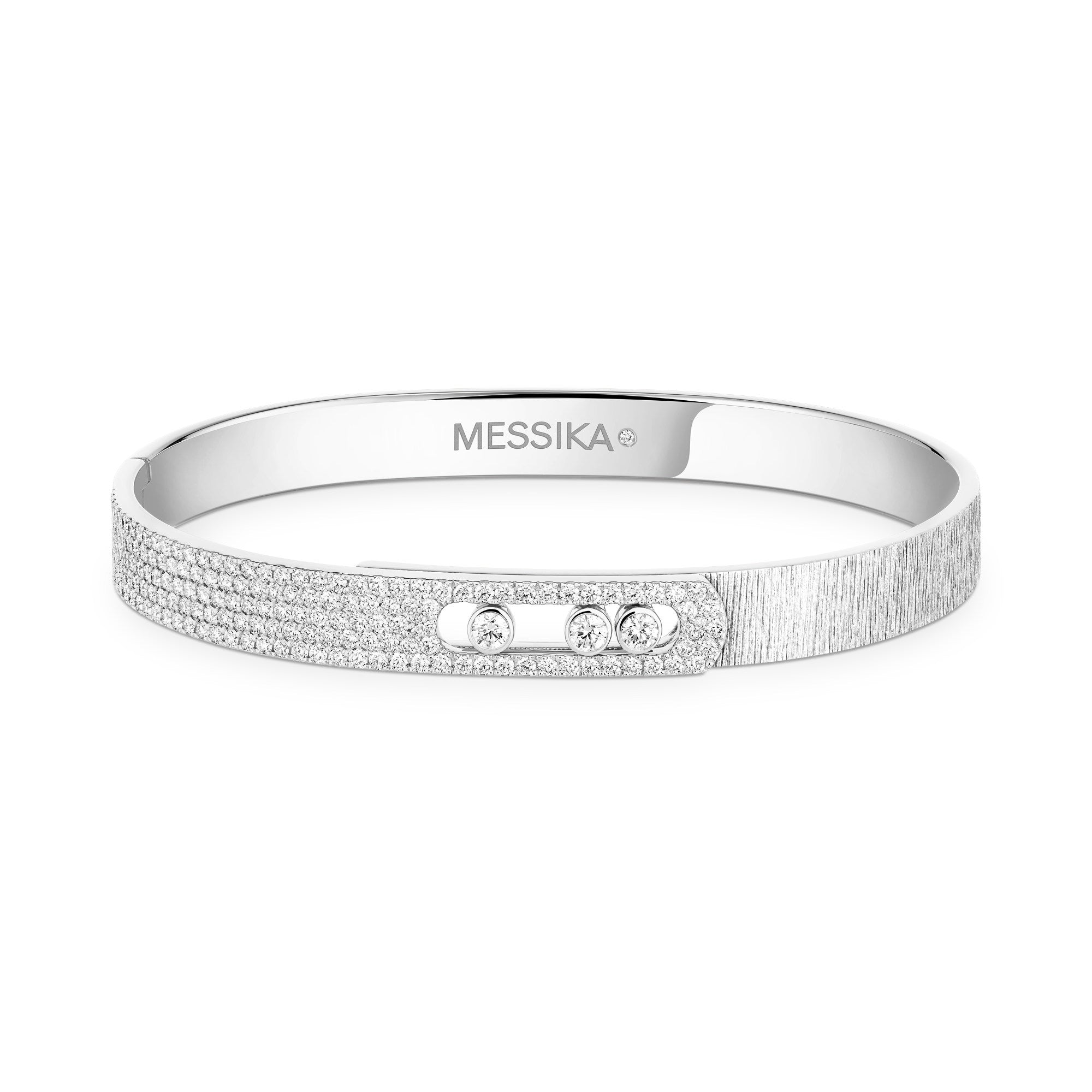 Messika Move Noa Ciselé Armreif (14501-WG) aus Weißgold mit Diamant