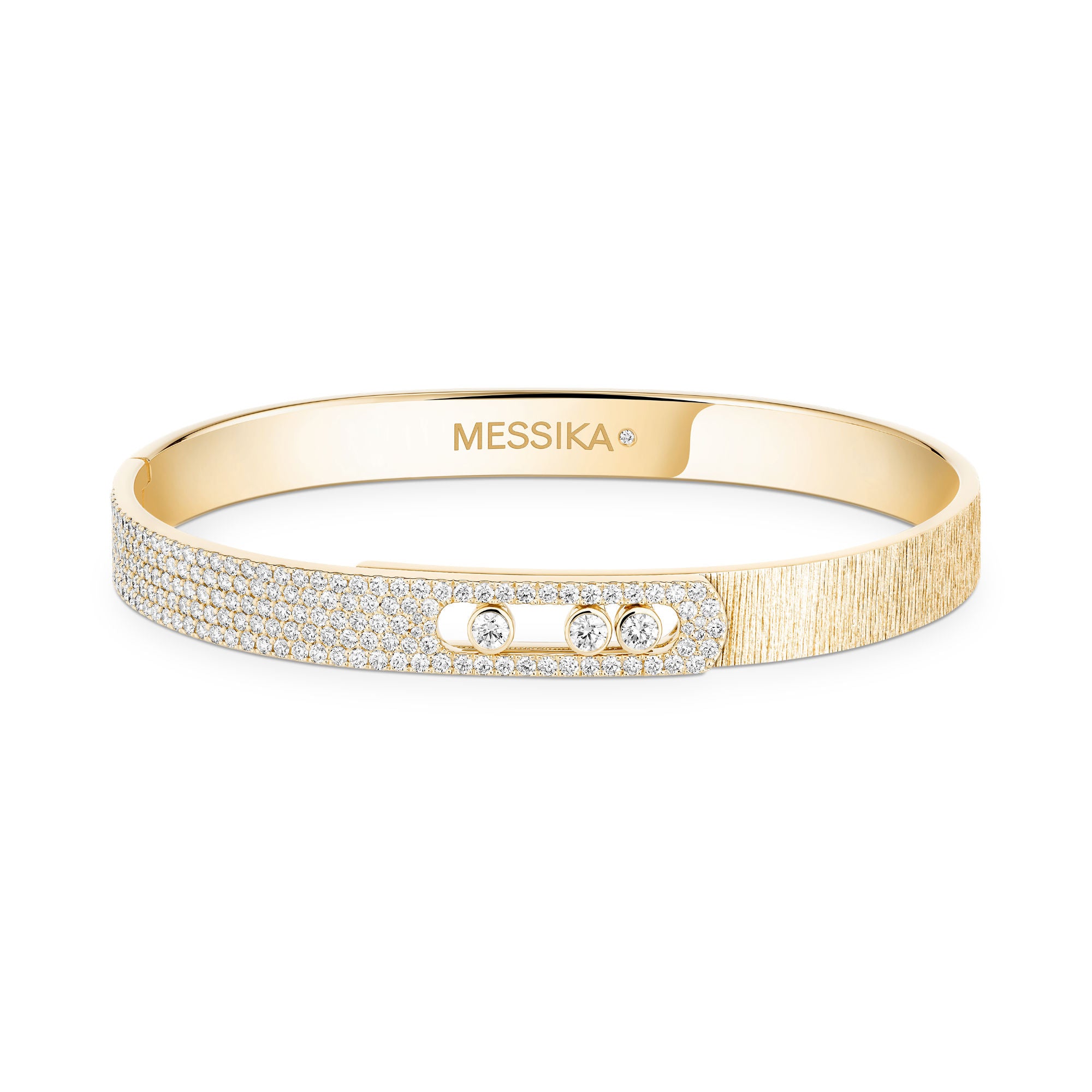 Messika Move Noa Ciselé Armreif (14501-YG) aus Gelbgold mit Diamant