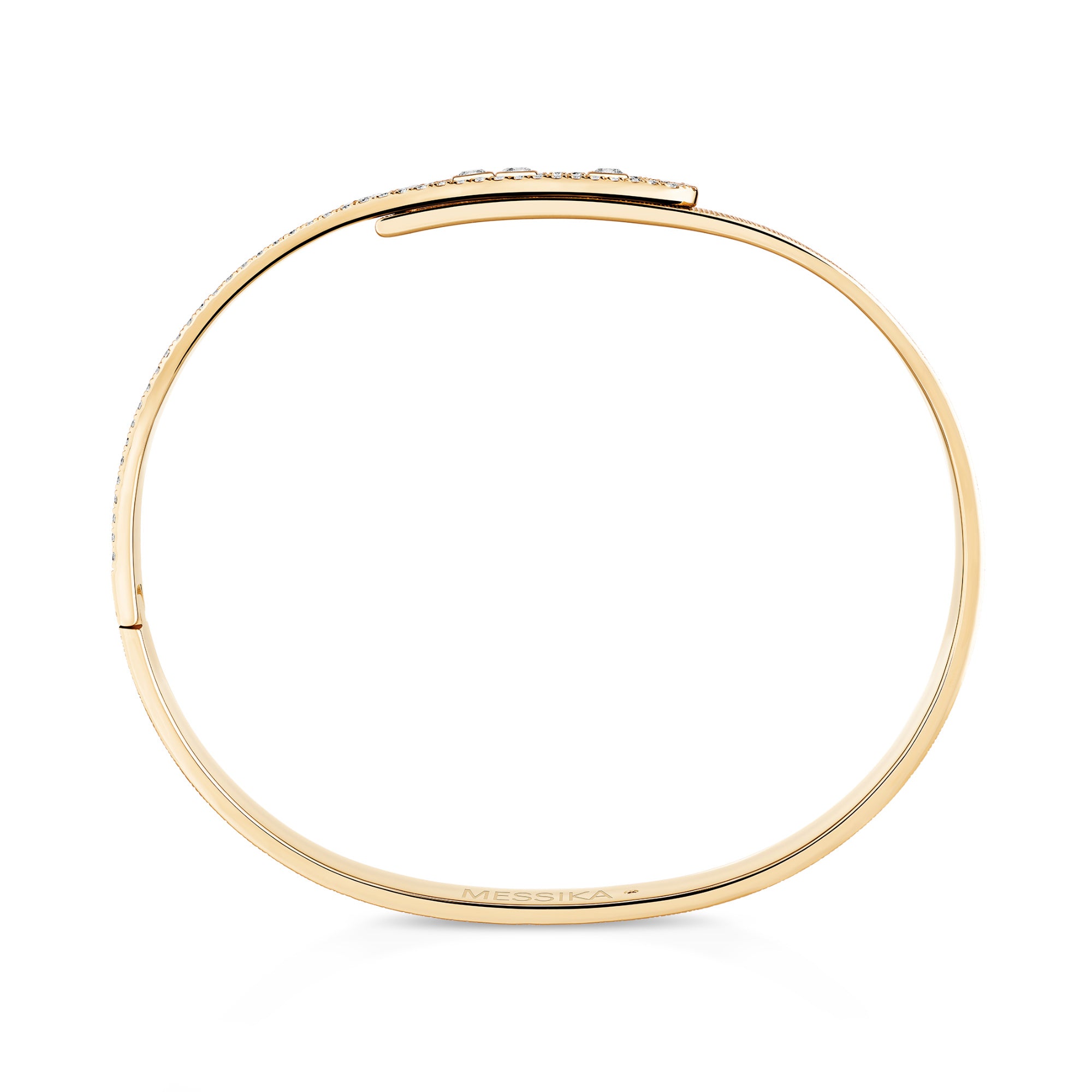 Messika Move Noa Ciselé Armreif (14501-YG) aus Gelbgold mit Diamant