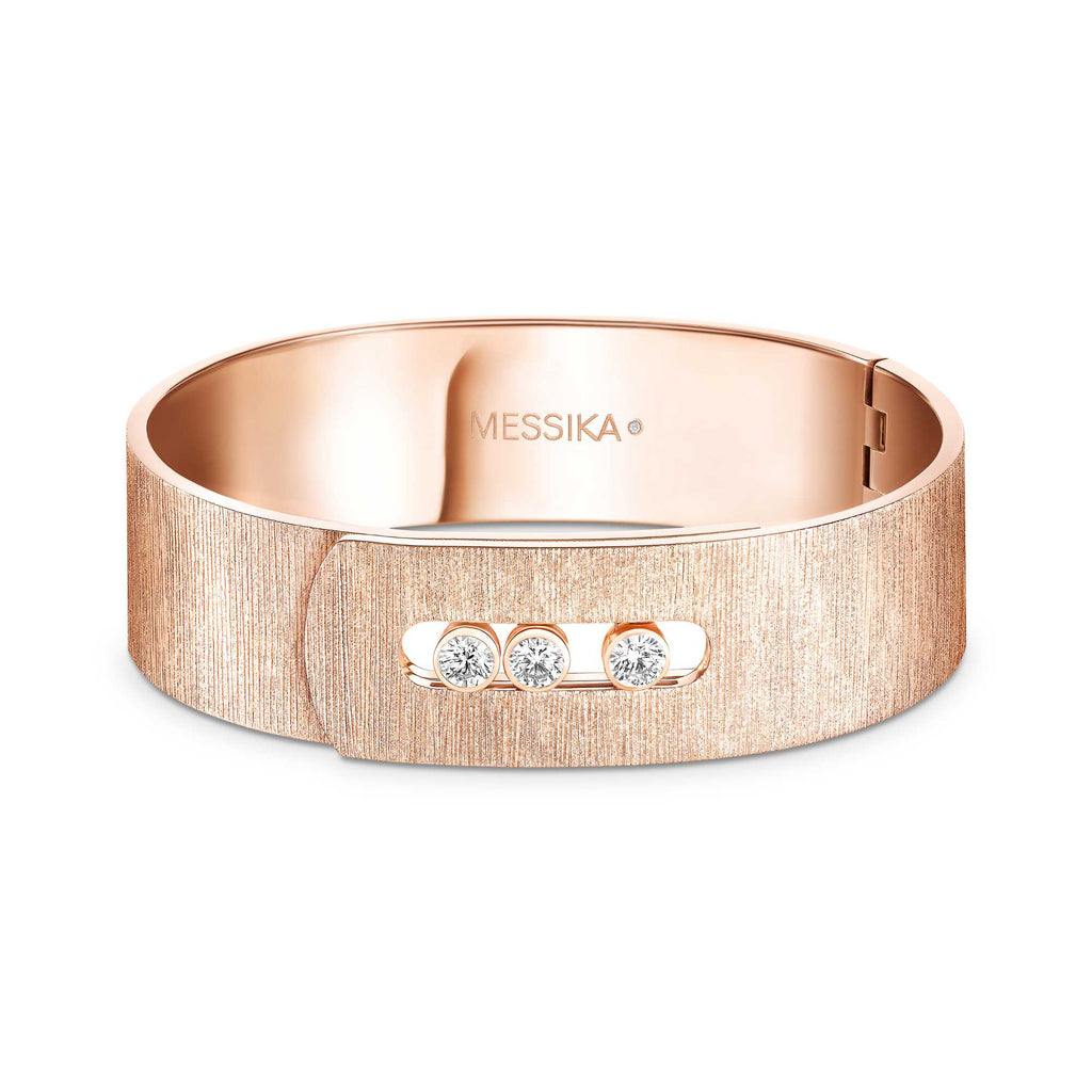 Messika Move Noa Ciselé GM Armreif (14514-PG) aus Roségold mit Diamant