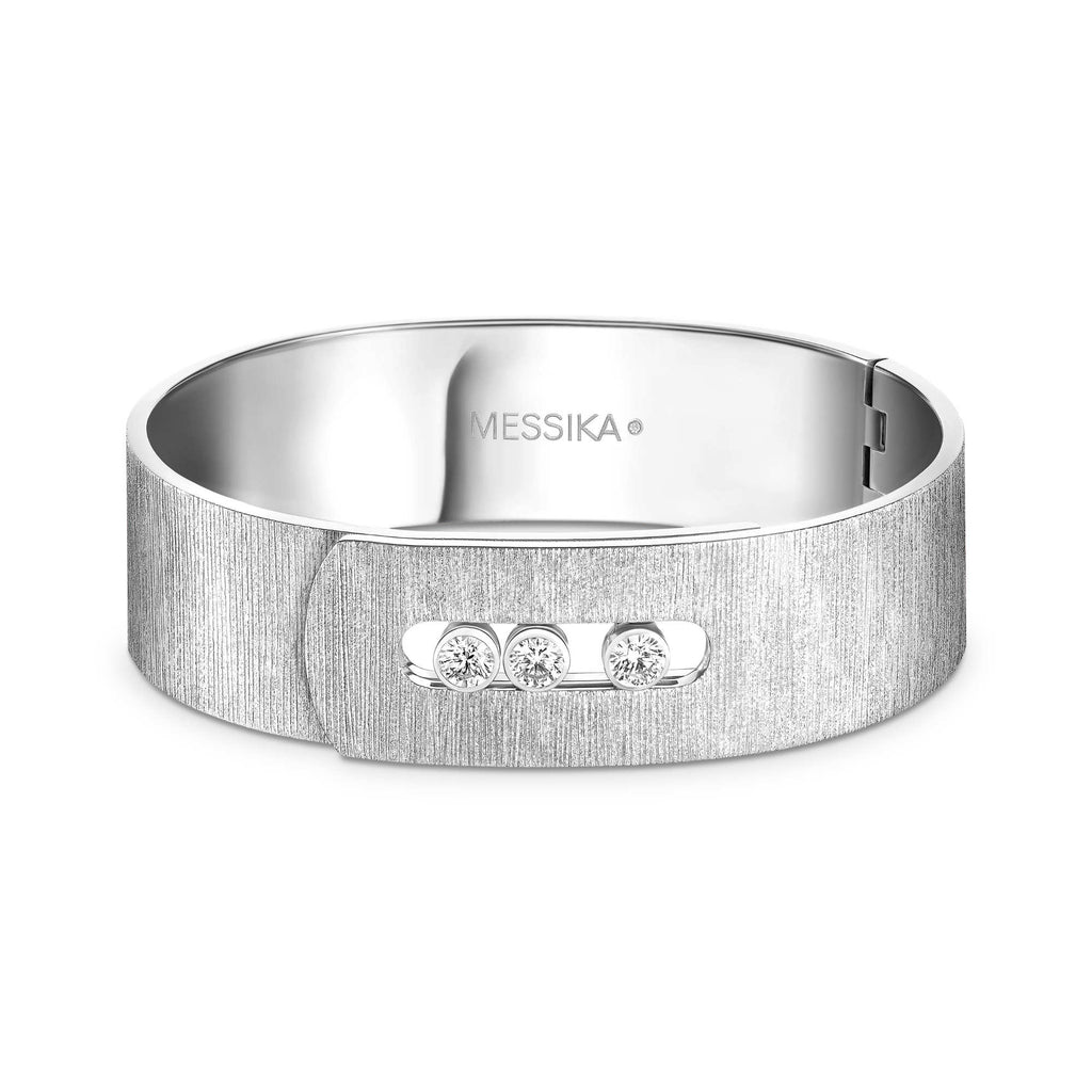 Messika Move Noa Ciselé GM Armreif (14514-WG) aus Weißgold mit Diamant