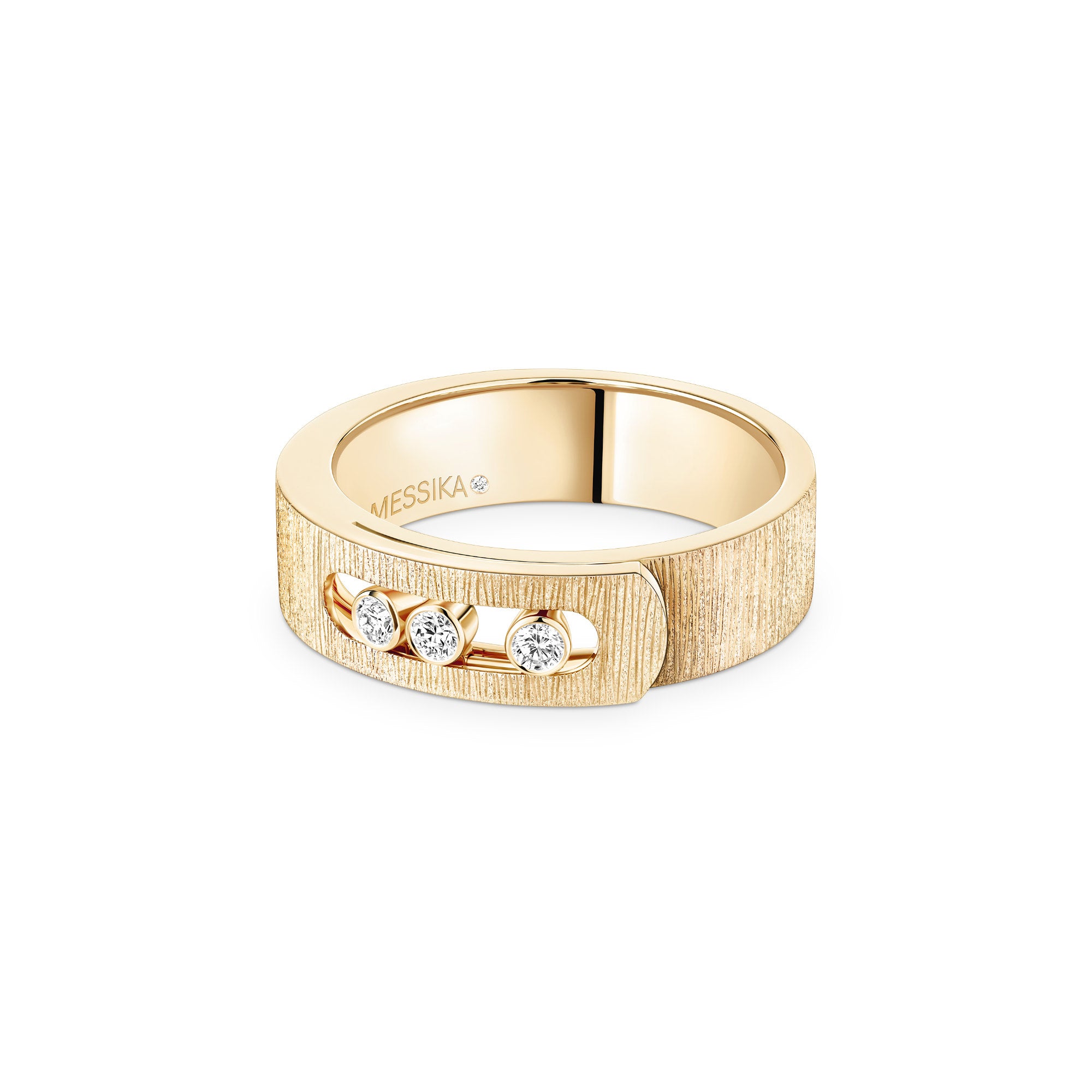 Messika Move Noa Ciselé Ring (14482-YG) aus Gelbgold mit Diamant