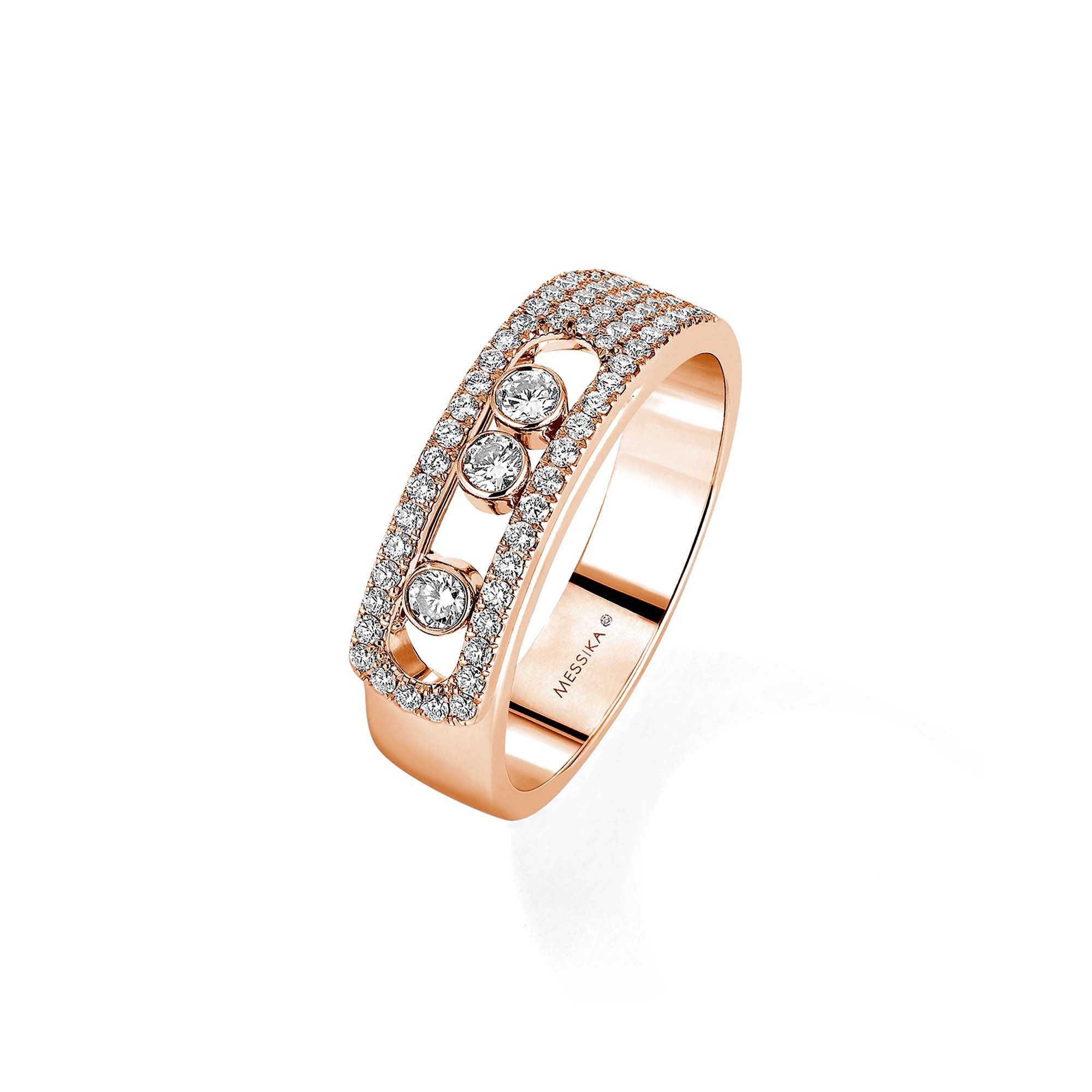 Messika Move Noa Pavé Ring (06129-PG) aus Roségold mit Diamant