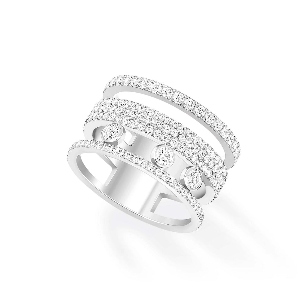 Messika Move Romane GM Pavée Ring (07205-WG) aus Weißgold mit Diamant