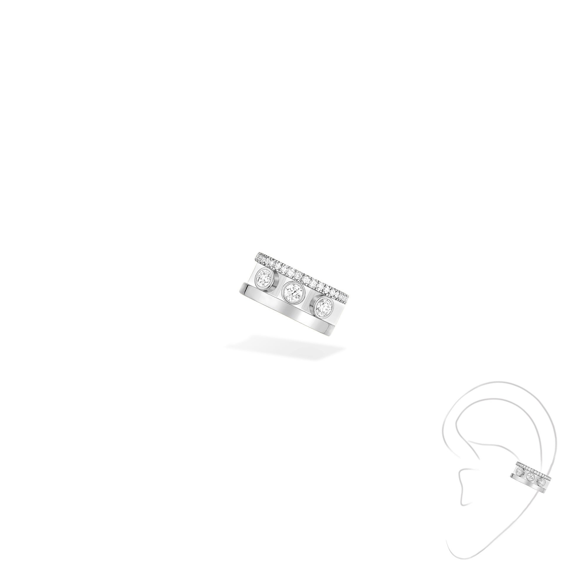 Messika Move Romane Ohrclip (10120-WG) aus Weißgold mit Diamant