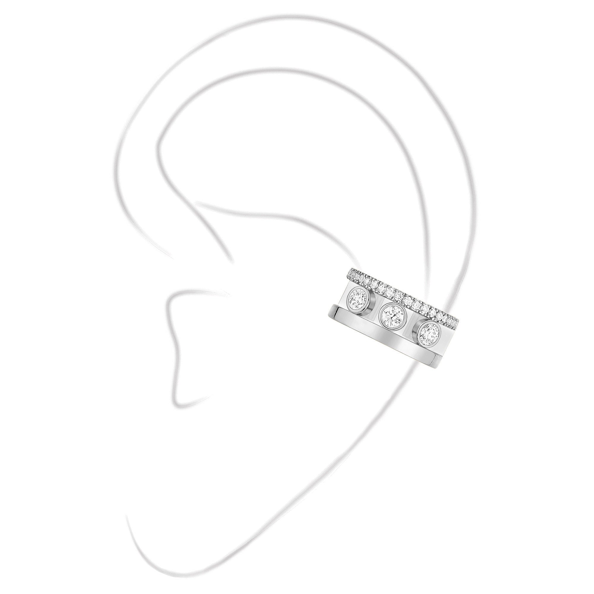 Messika Move Romane Ohrclip (10120-WG) aus Weißgold mit Diamant