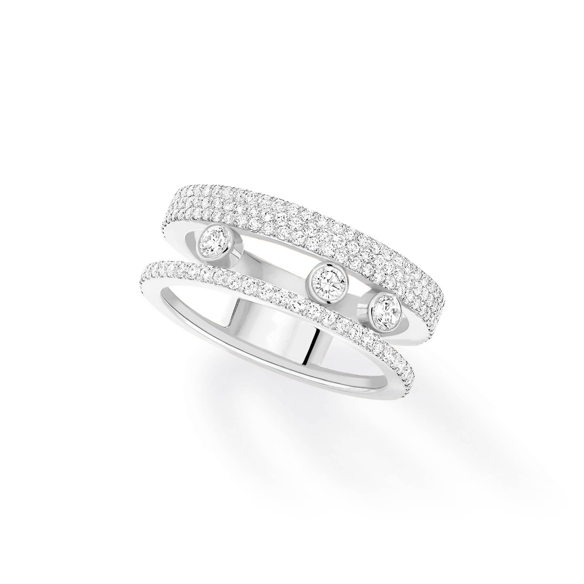 Messika Move Romane Pavée Ring (07128-WG) aus Weißgold mit Diamant