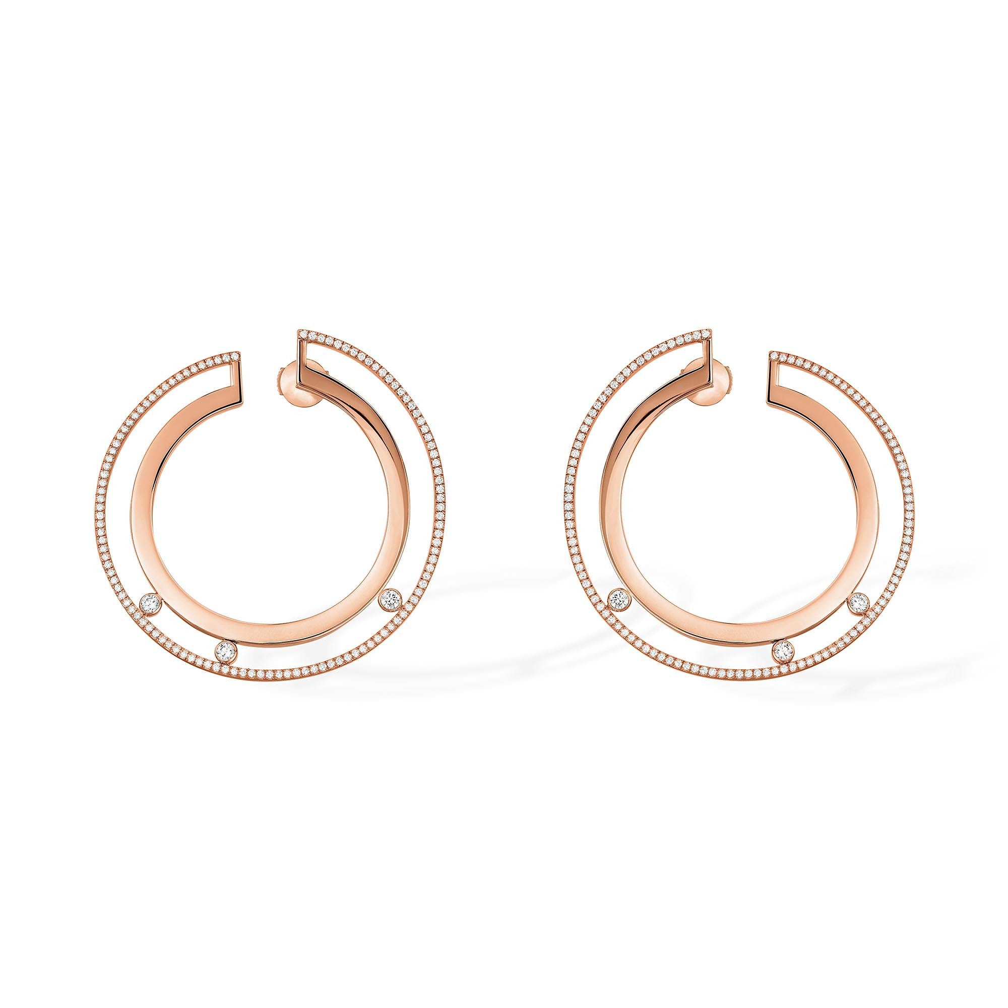 Messika Move Romane PM Ohrringe (06689-PG) aus Roségold mit Diamant