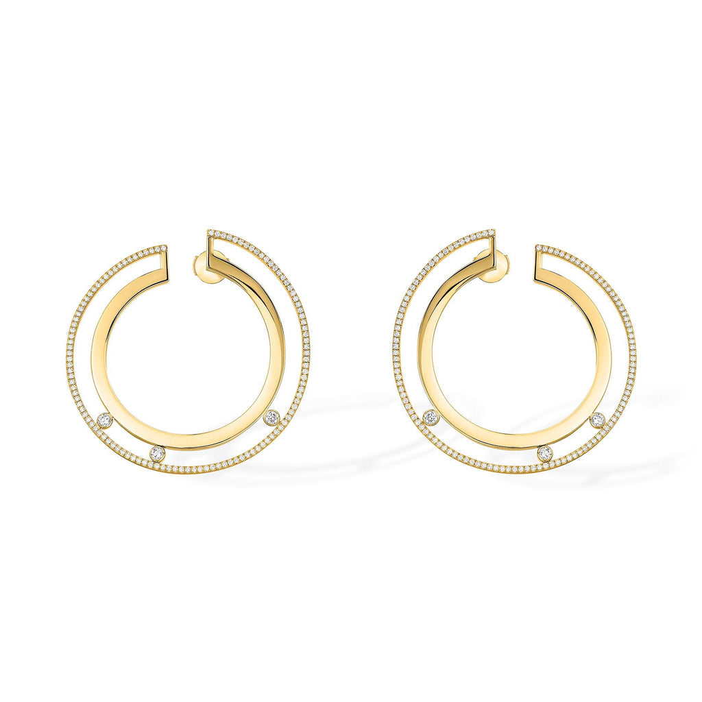 Messika Move Romane PM Ohrringe (06689-YG) aus Gelbgold mit Diamant