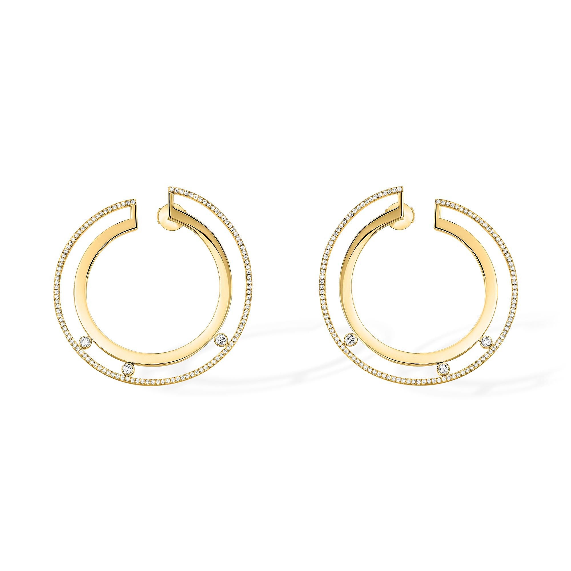 Messika Move Romane PM Ohrringe (06689-YG) aus Gelbgold mit Diamant