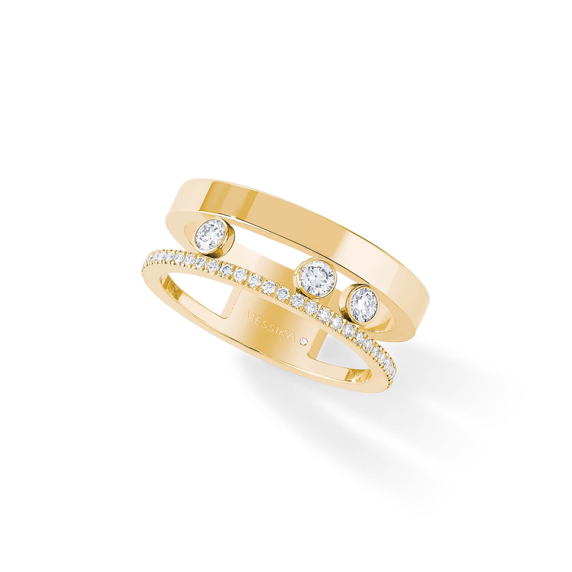 Messika Move Romane Ring (06516-YG) aus Gelbgold mit Diamant