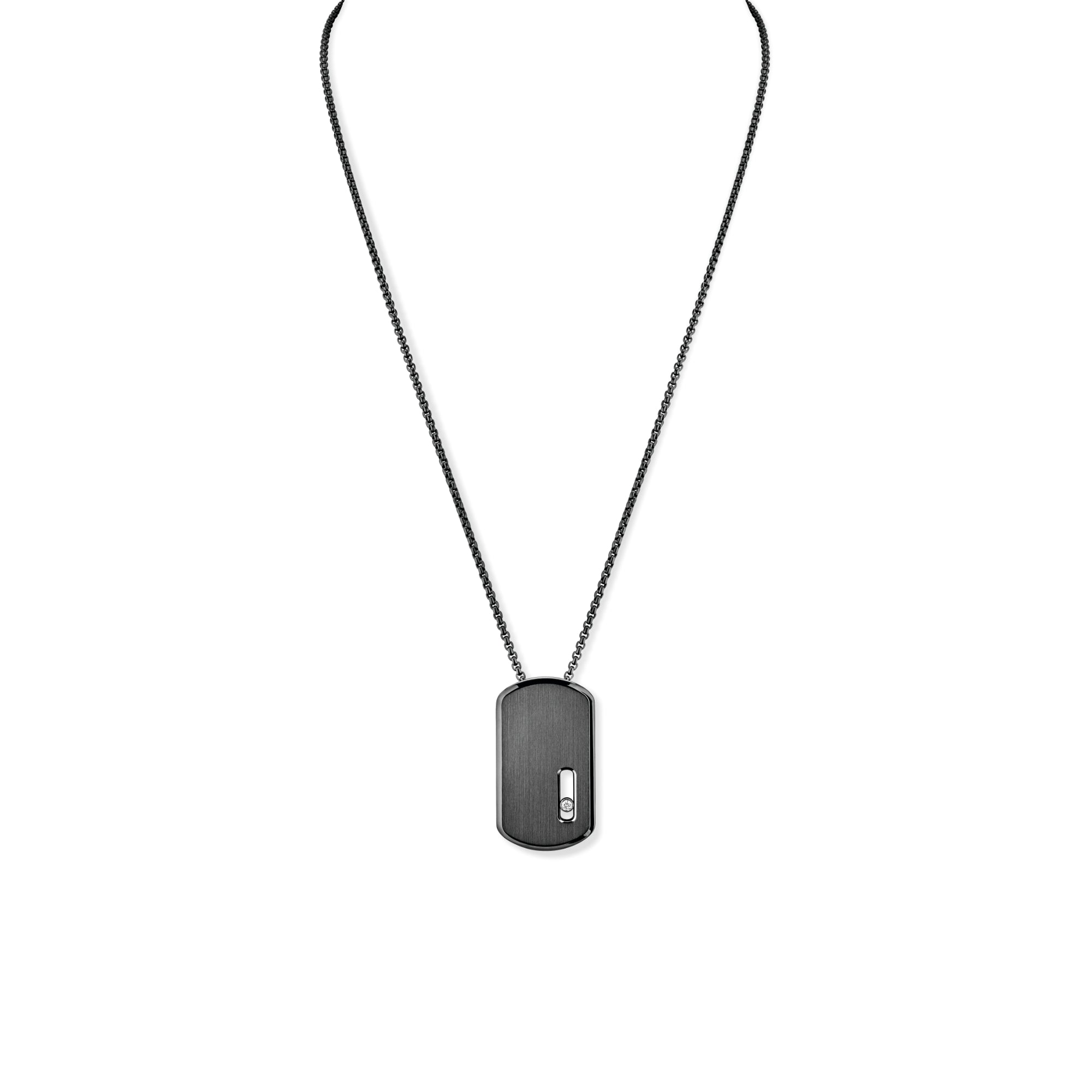 Messika Move Titanium Anhänger mit Halskette (13194-TG) aus Titan mit Diamant