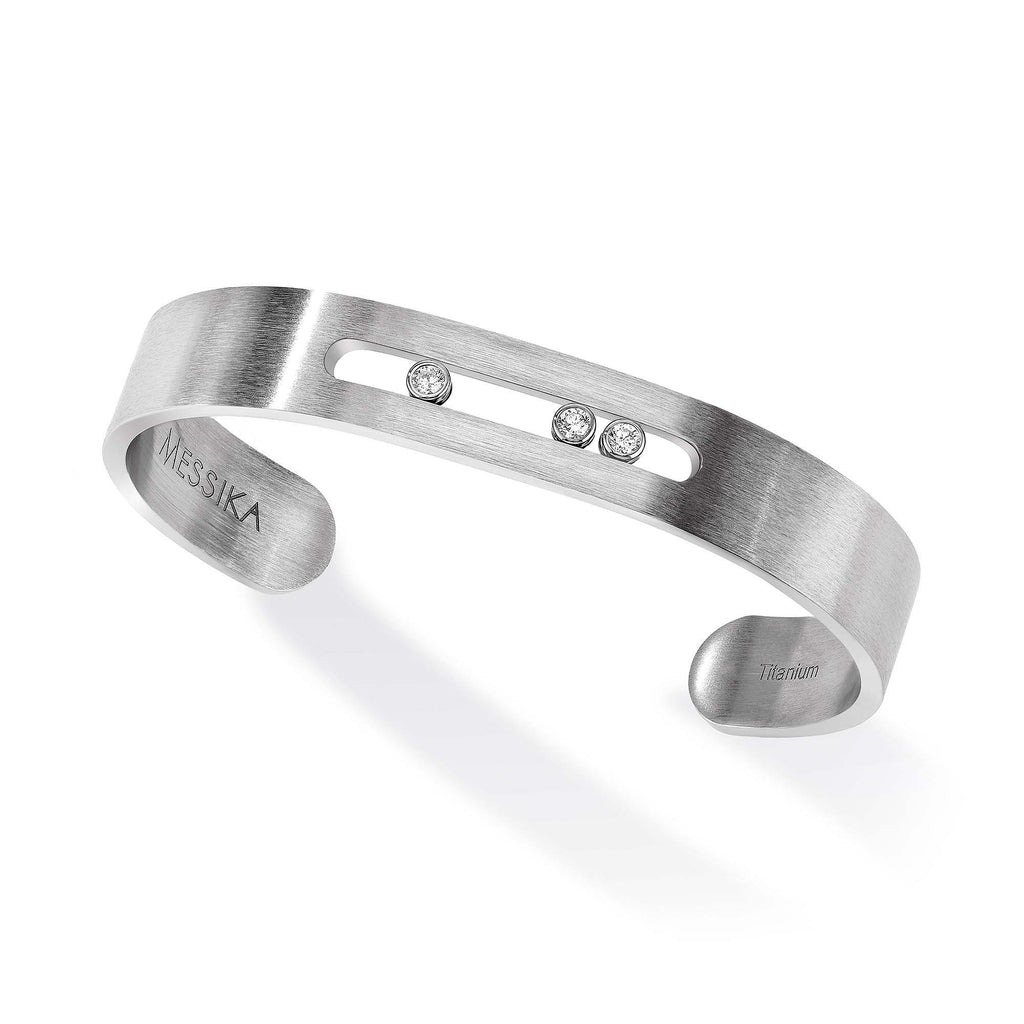 Messika Move Titanium Armreif (06549-TN) aus Titan mit Diamant