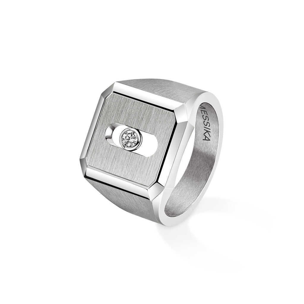 Messika Move Titanium Naturel Siegelring (13771-TN) aus Titan mit Diamant