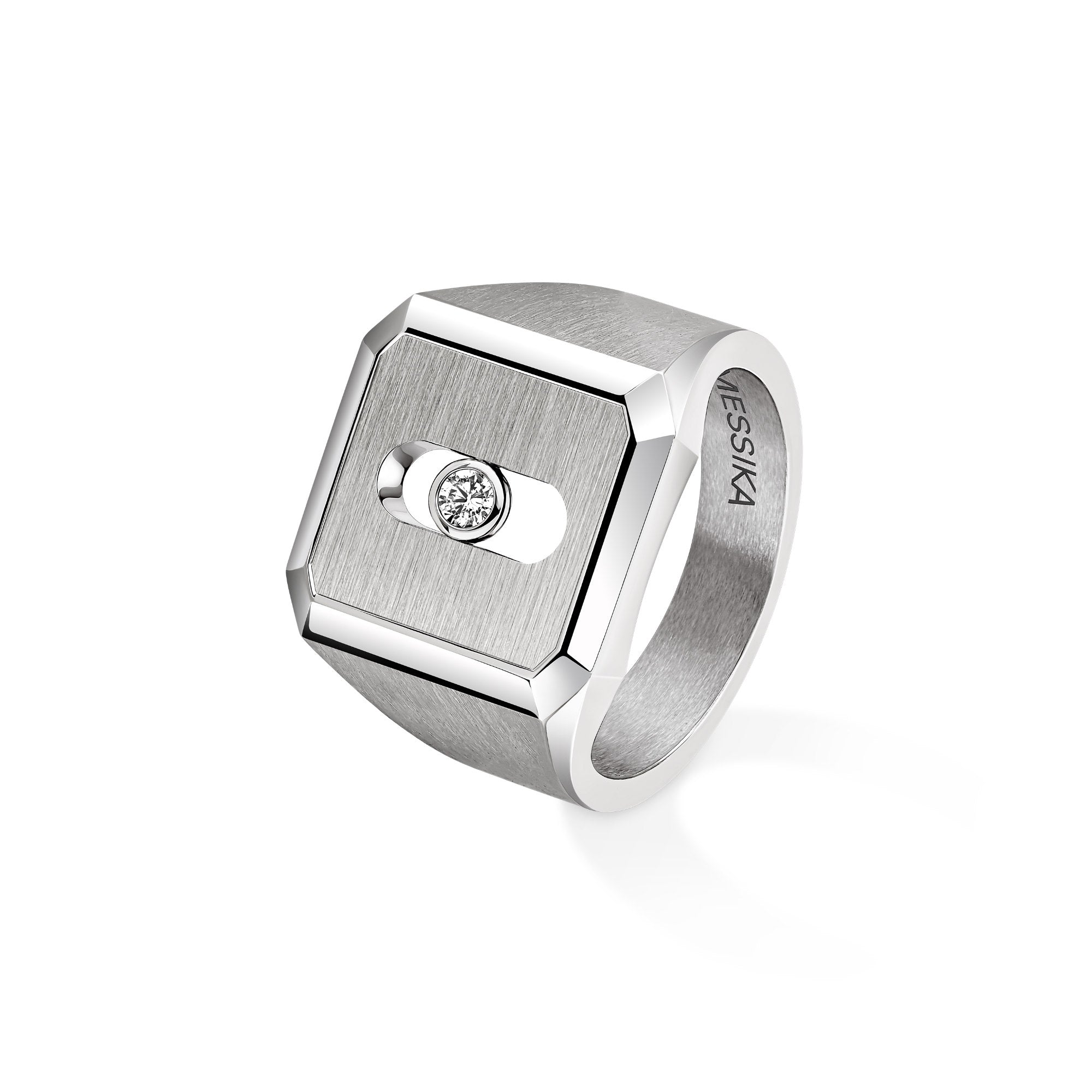 Messika Move Titanium Naturel Siegelring (13771-TN) aus Titan mit Diamant
