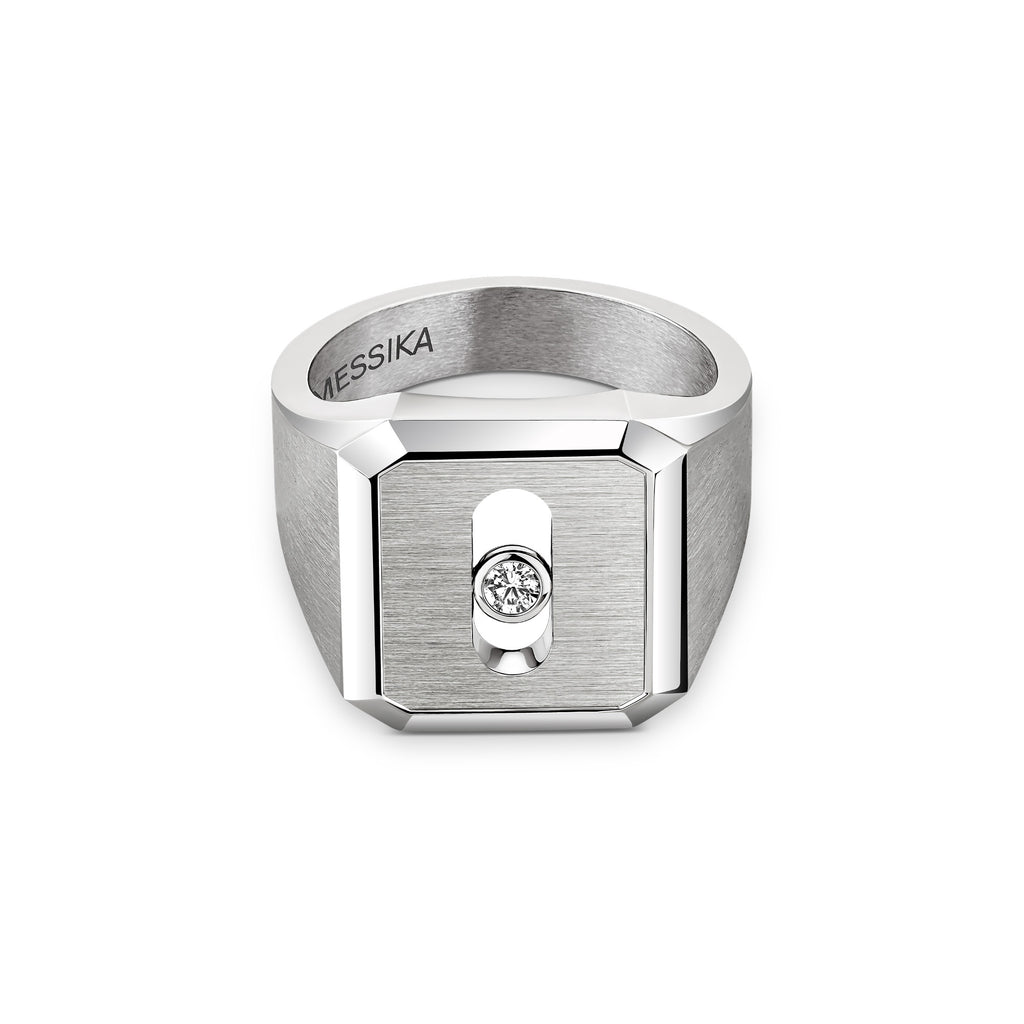Messika Move Titanium Naturel Siegelring (13771-TN) aus Titan mit Diamant