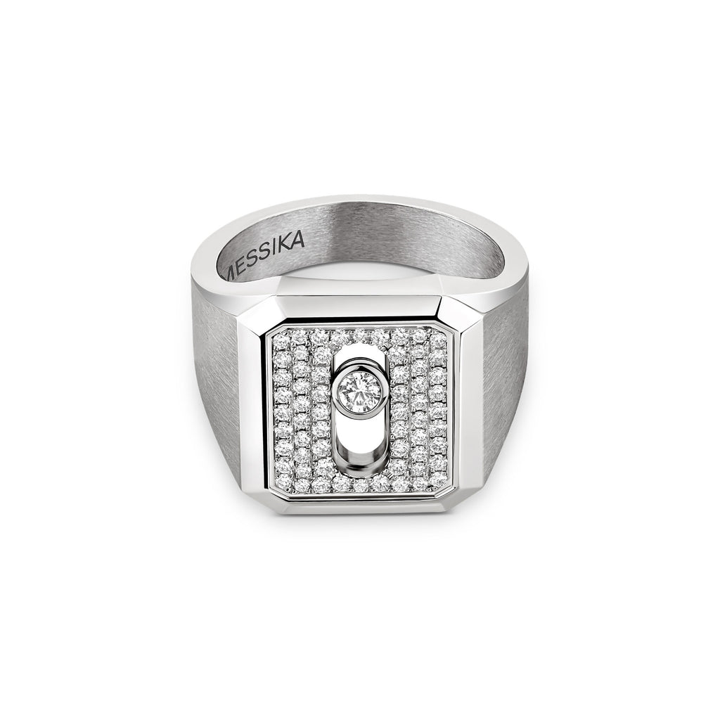 Messika Move Titanium Naturel Siegelring mit Diamanten (13832-TN) aus Titan mit Diamant