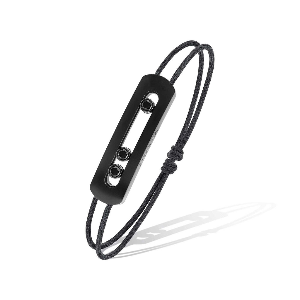 Messika Move Titanium Total Black Armband mit Schnur (10830-TB) aus Titan mit Diamant