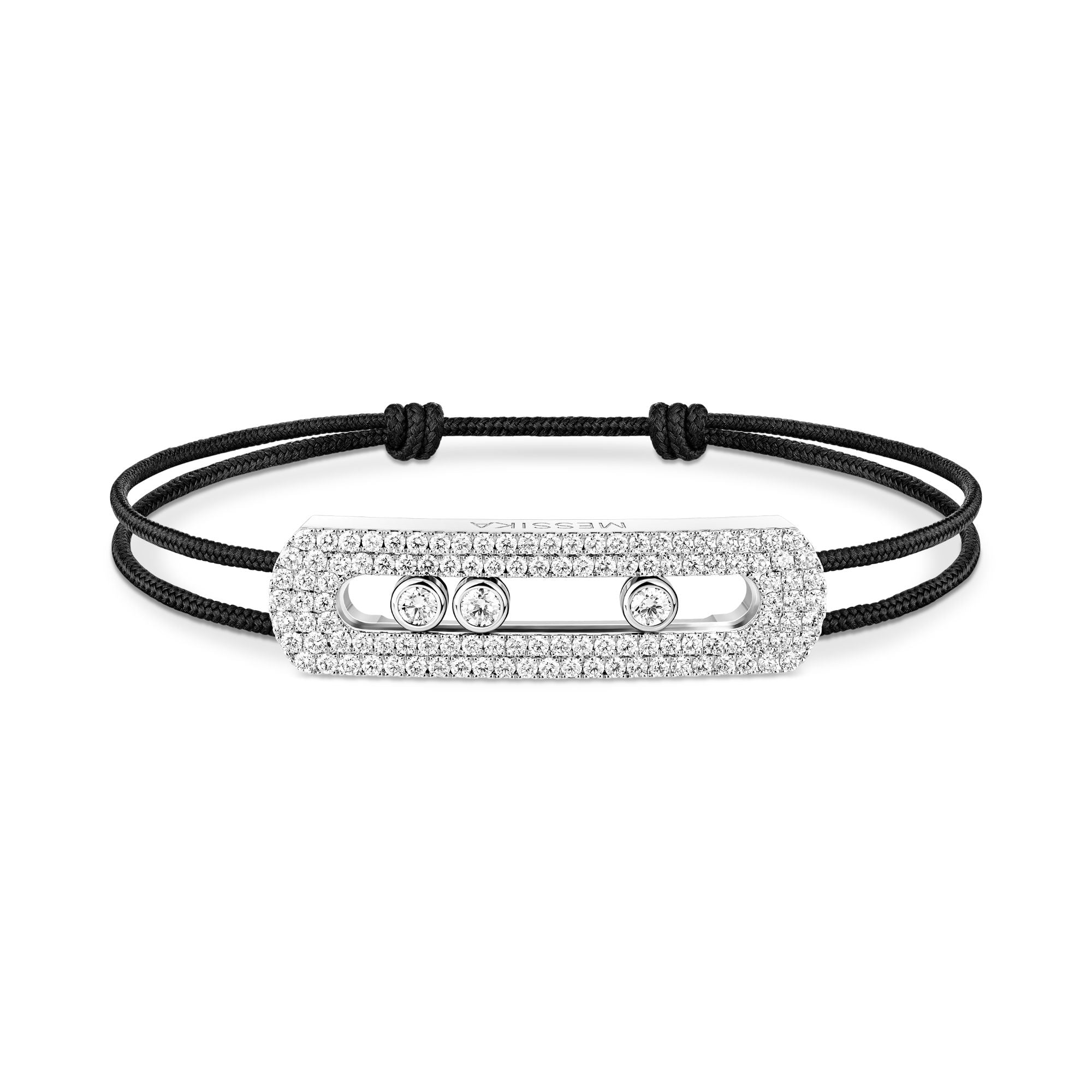 Messika Move Titanium XL Armband mit Schnur (14379-TN) aus Titan mit Diamant