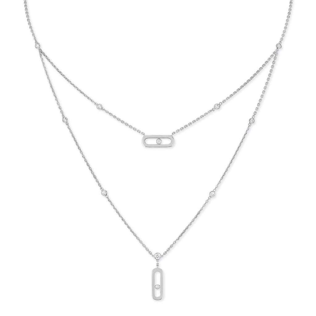 Messika Move Uno 2 Rangs Kette (08852-WG) aus Weißgold mit Diamant
