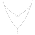 Messika Move Uno 2 Rangs Kette (08852-WG) aus Weißgold mit Diamant