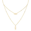 Messika Move Uno 2 Rangs Kette (08852-YG) aus Gelbgold mit Diamant