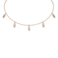 Messika Move Uno Choker Kette mit Quasten (12150-PG) aus Roségold mit Diamant