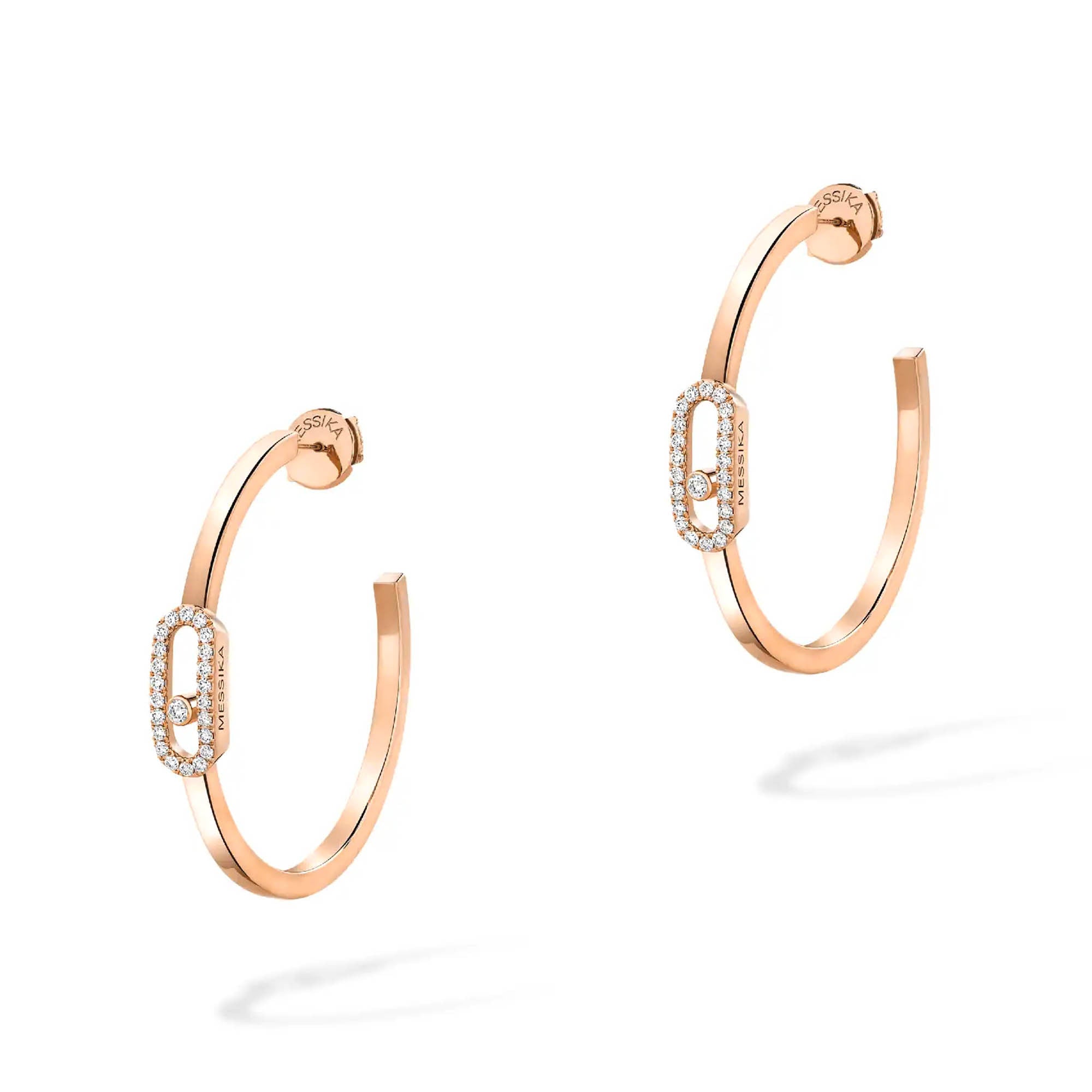 Messika Move Uno Creolen KM (12485-PG) aus Roségold mit Diamant