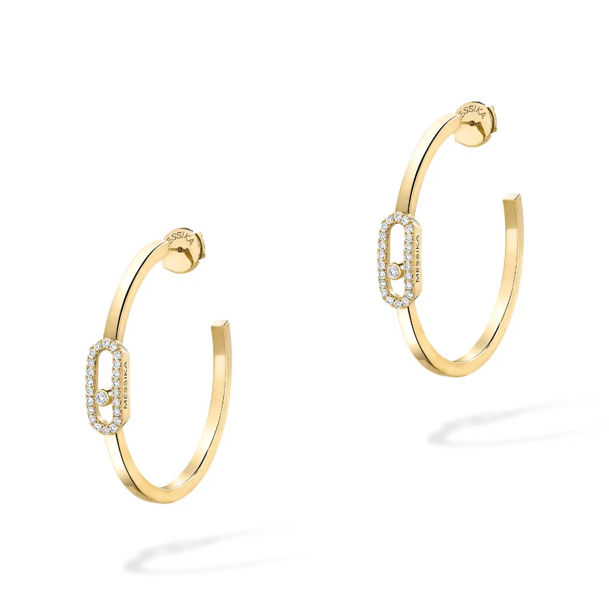Messika Move Uno Creolen KM (12485-YG) aus Gelbgold mit Diamant