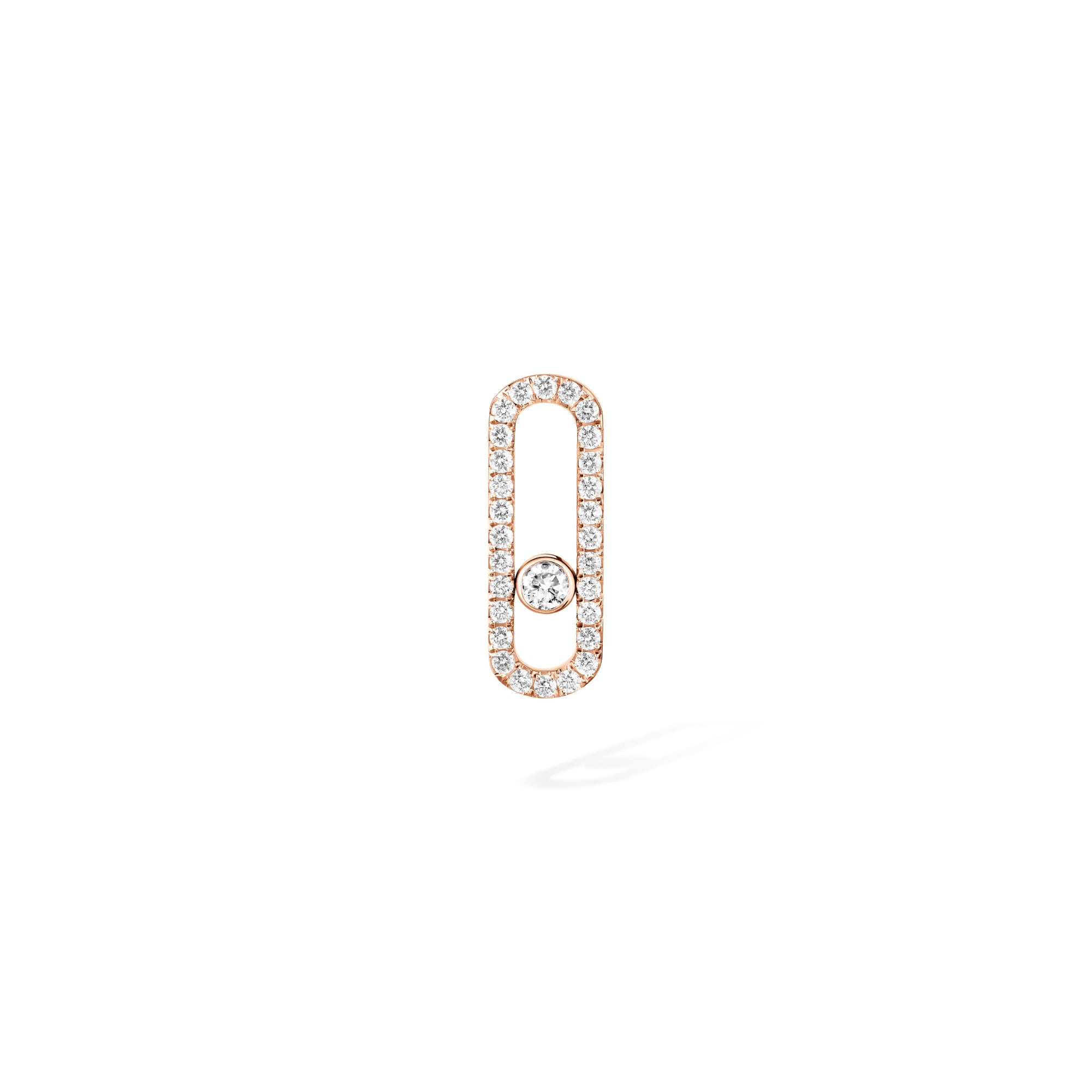 Messika Move Uno einzelner Ohrring (12063-PG) aus Roségold mit Diamant