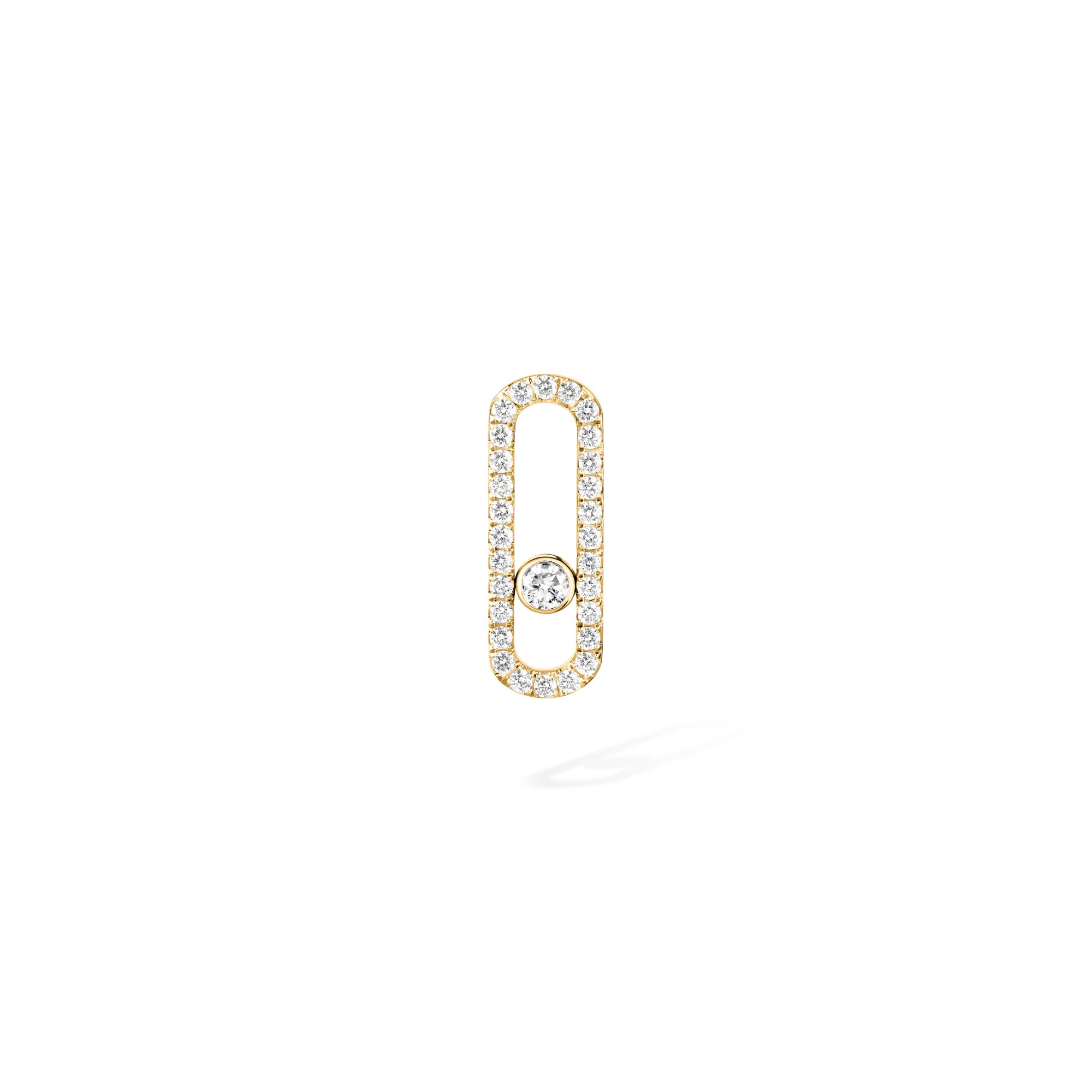 Messika Move Uno einzelner Ohrring (12063-YG) aus Gelbgold mit Diamant