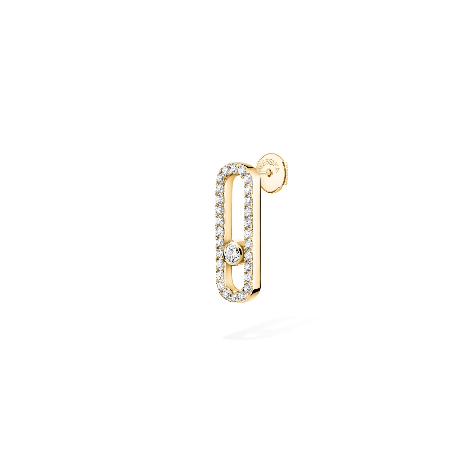Messika Move Uno einzelner Ohrring (12063-YG) aus Gelbgold mit Diamant