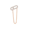 Messika Move Uno einzelner Ohrring mit Kette (13423-PG) aus Roségold mit Diamant
