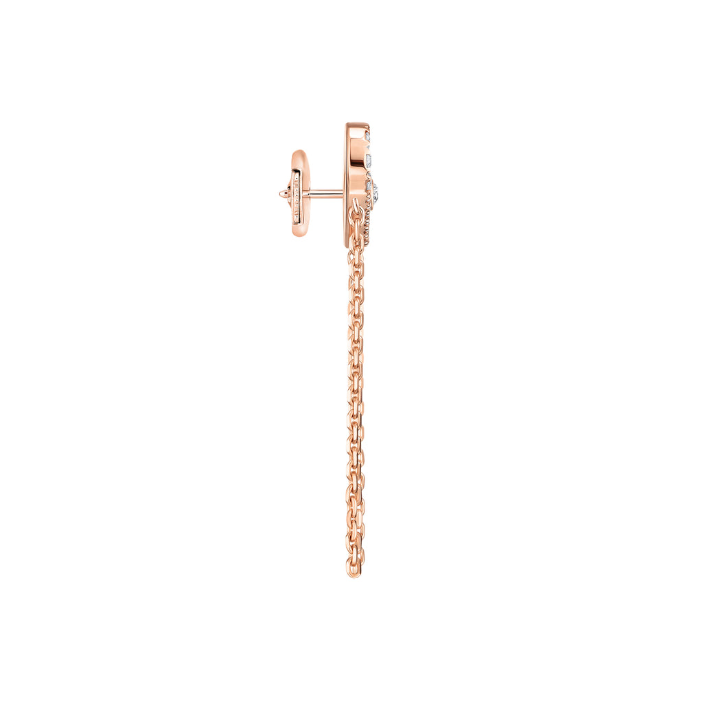 Messika Move Uno einzelner Ohrring mit Kette (13423-PG) aus Roségold mit Diamant