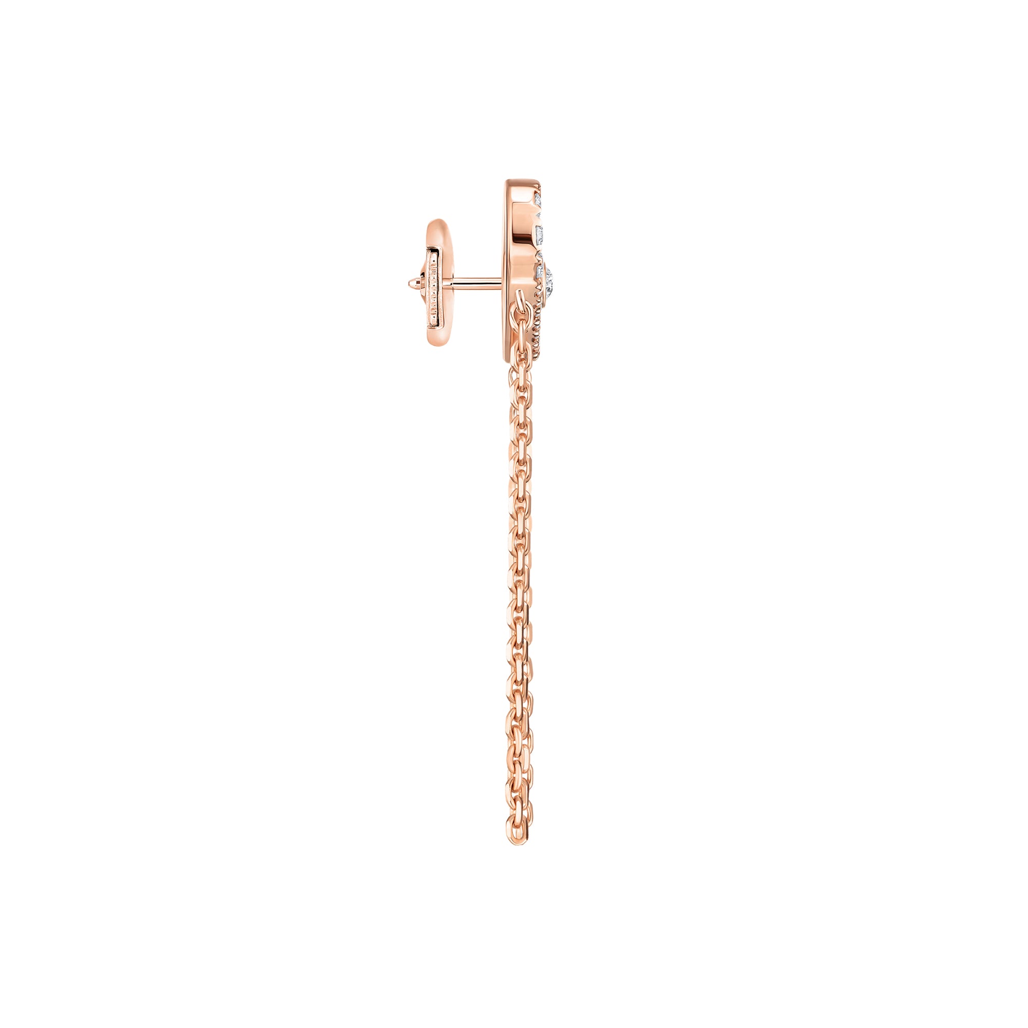 Messika Move Uno einzelner Ohrring mit Kette (13423-PG) aus Roségold mit Diamant