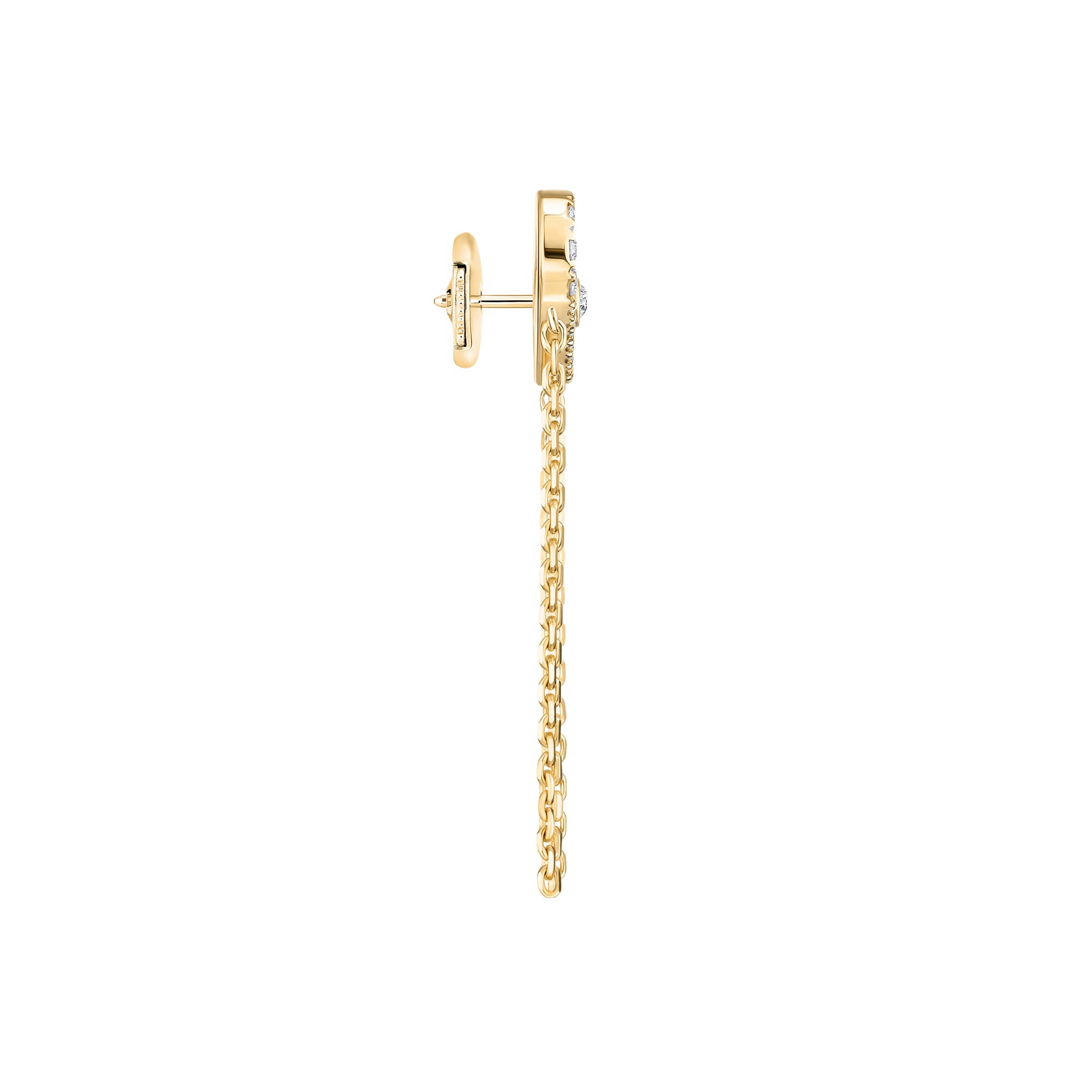 Messika Move Uno einzelner Ohrring mit Kette (13423-YG) aus Gelbgold mit Diamant