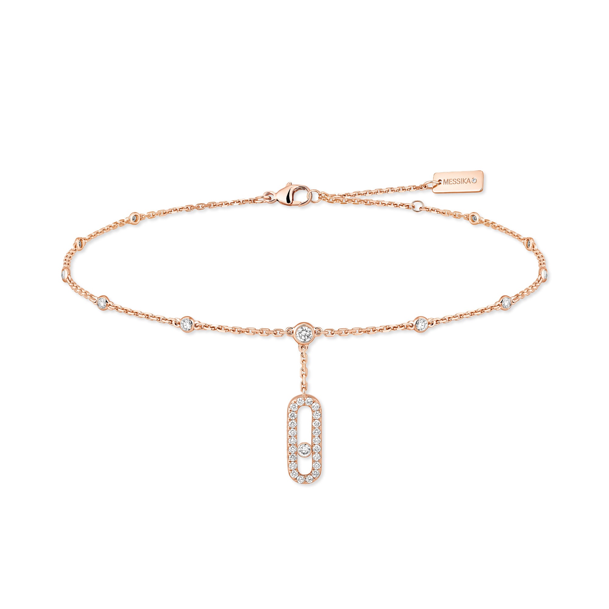 Messika Move Uno Fußkettchen (06592-PG) aus Roségold mit Diamant