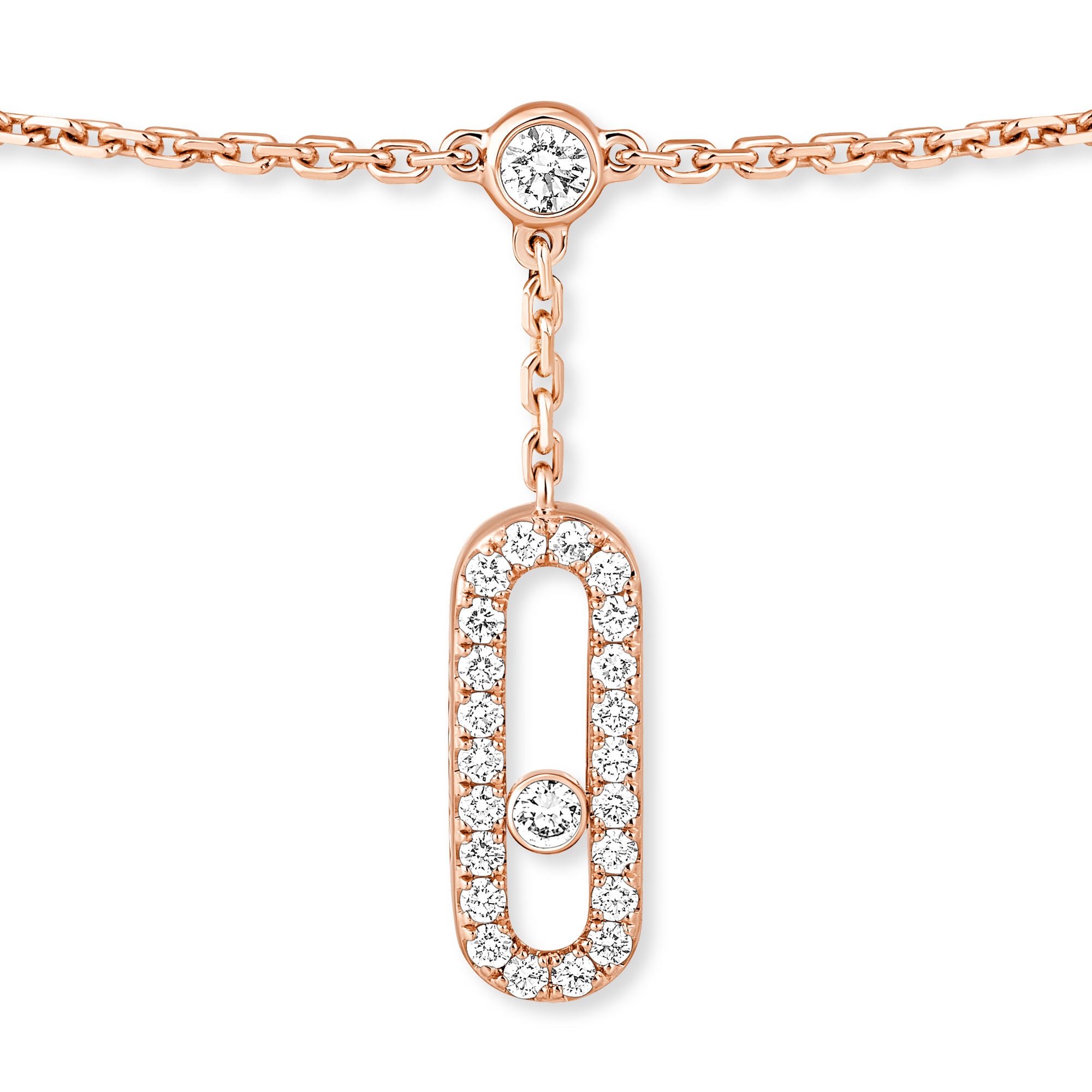 Messika Move Uno Fußkettchen (06592-PG) aus Roségold mit Diamant