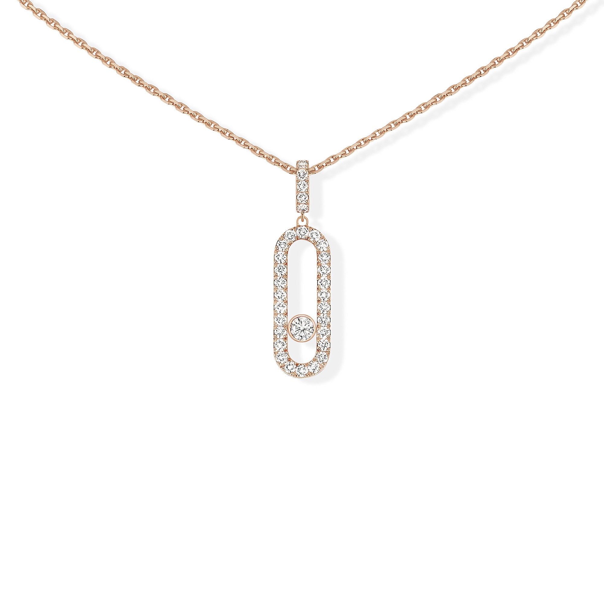 Messika Move Uno GM Kette (12058-PG) aus Roségold mit Diamant