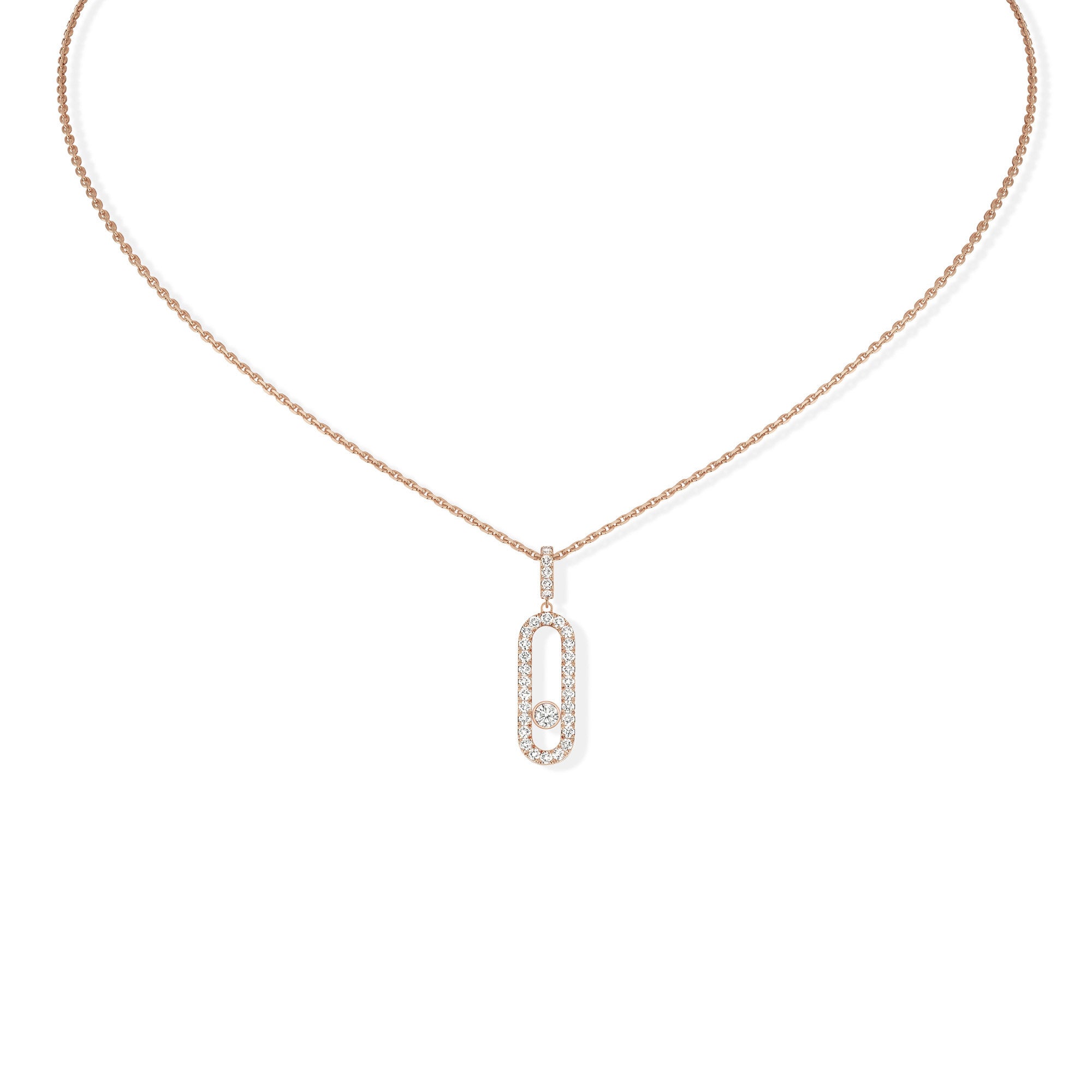 Messika Move Uno GM Kette (12058-PG) aus Roségold mit Diamant