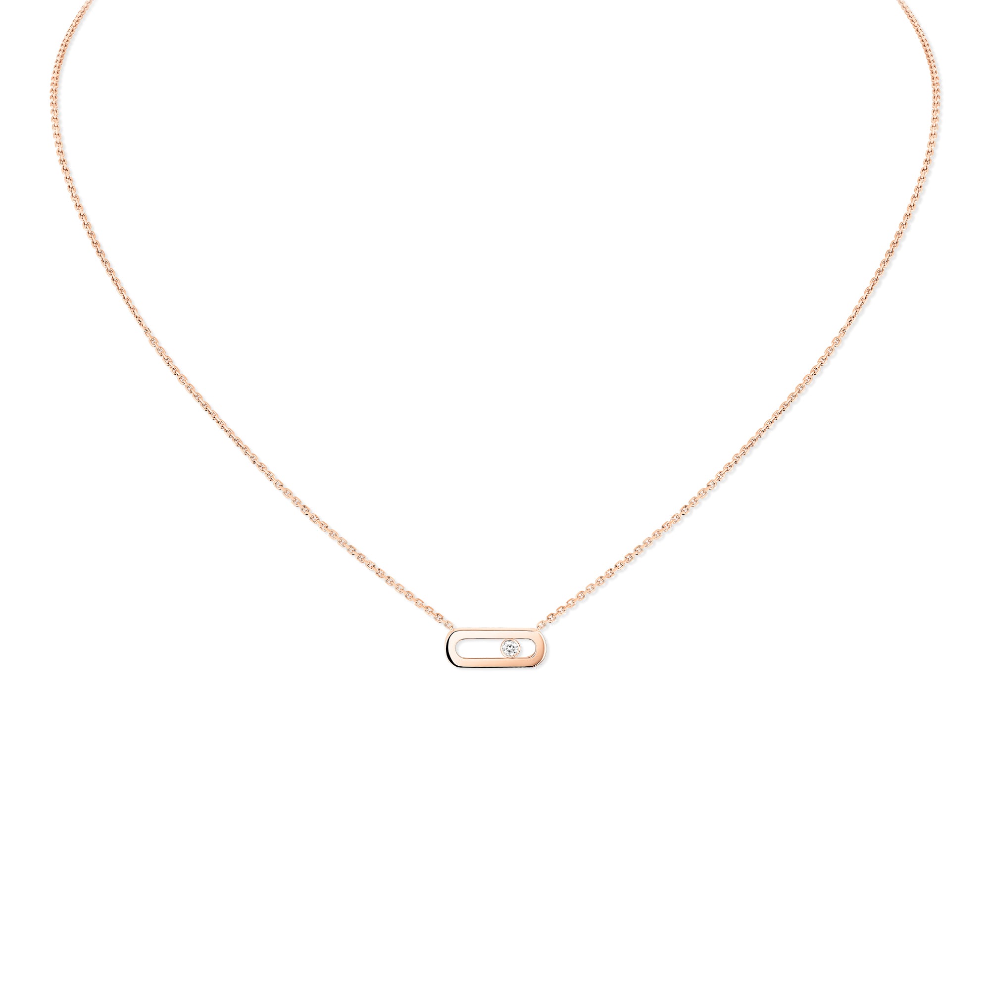 Messika Move Uno Halskette (14613-PG) aus Roségold mit Diamant