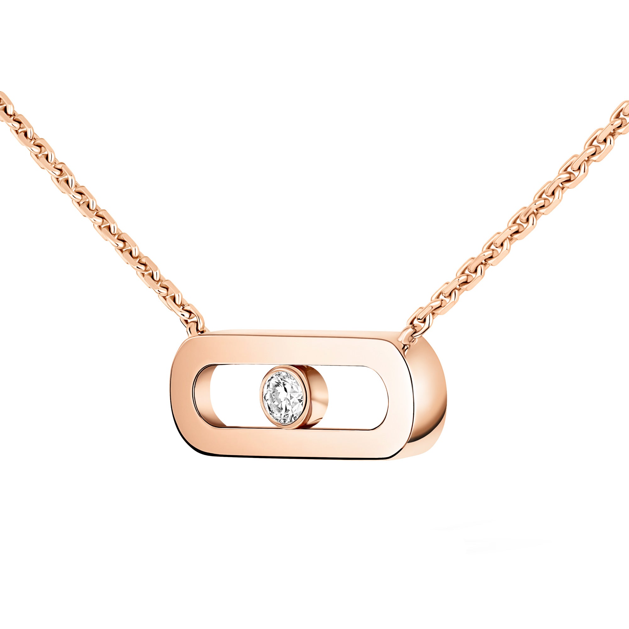 Messika Move Uno Halskette (14613-PG) aus Roségold mit Diamant