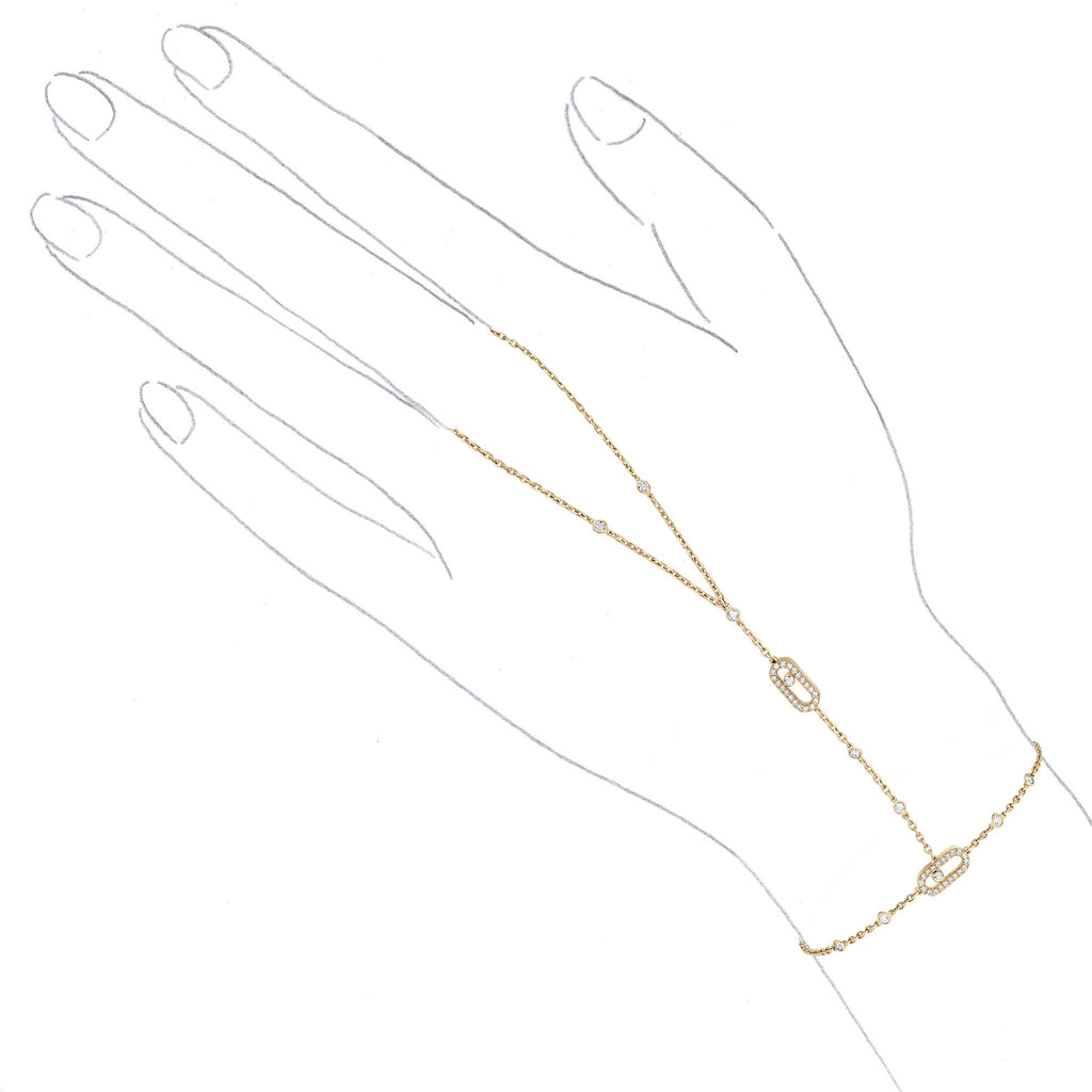 Messika Move Uno Handkette (12021-YG) aus Gelbgold mit Diamant