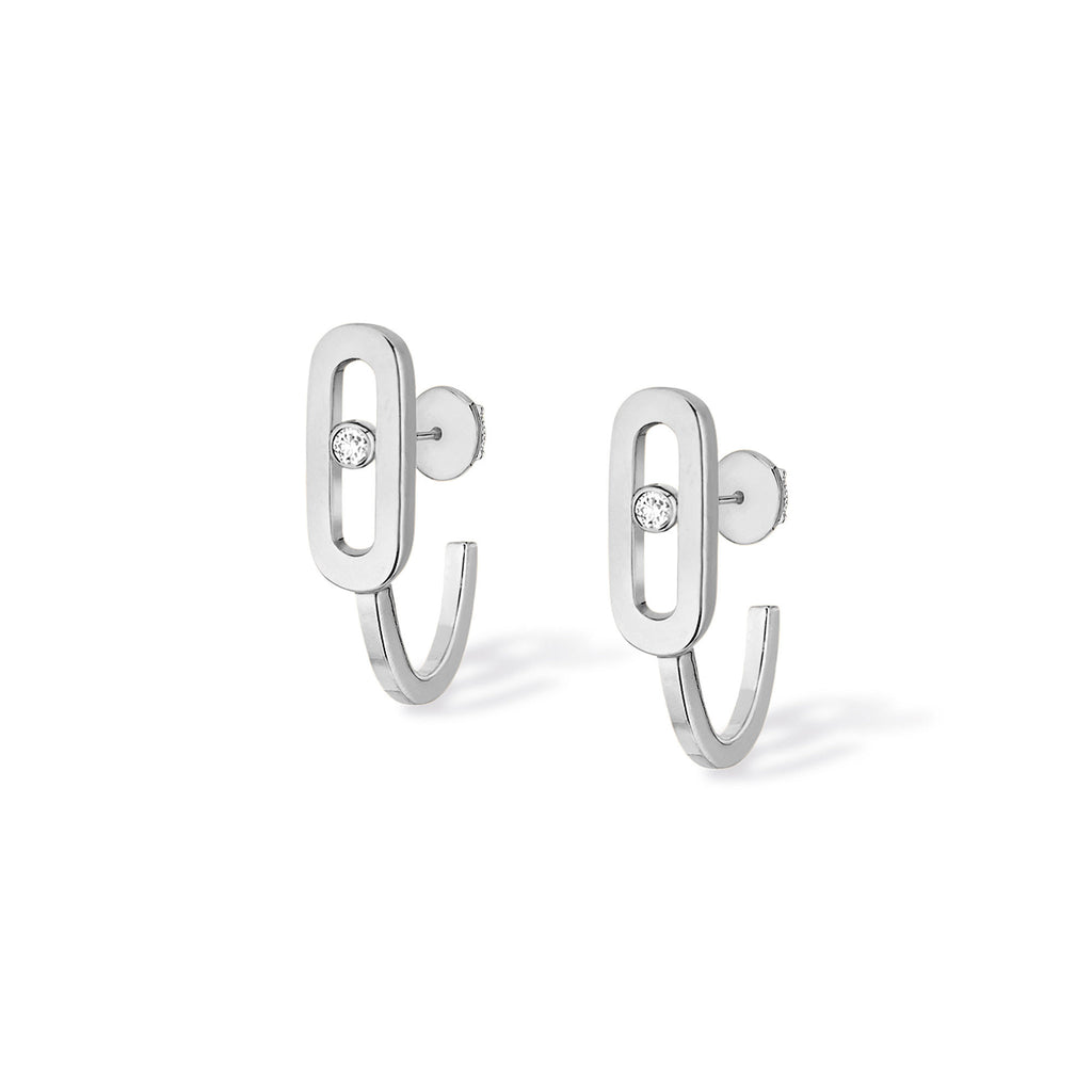 Messika Move Uno Mini-Creolen (10050-WG) aus Weißgold mit Diamant