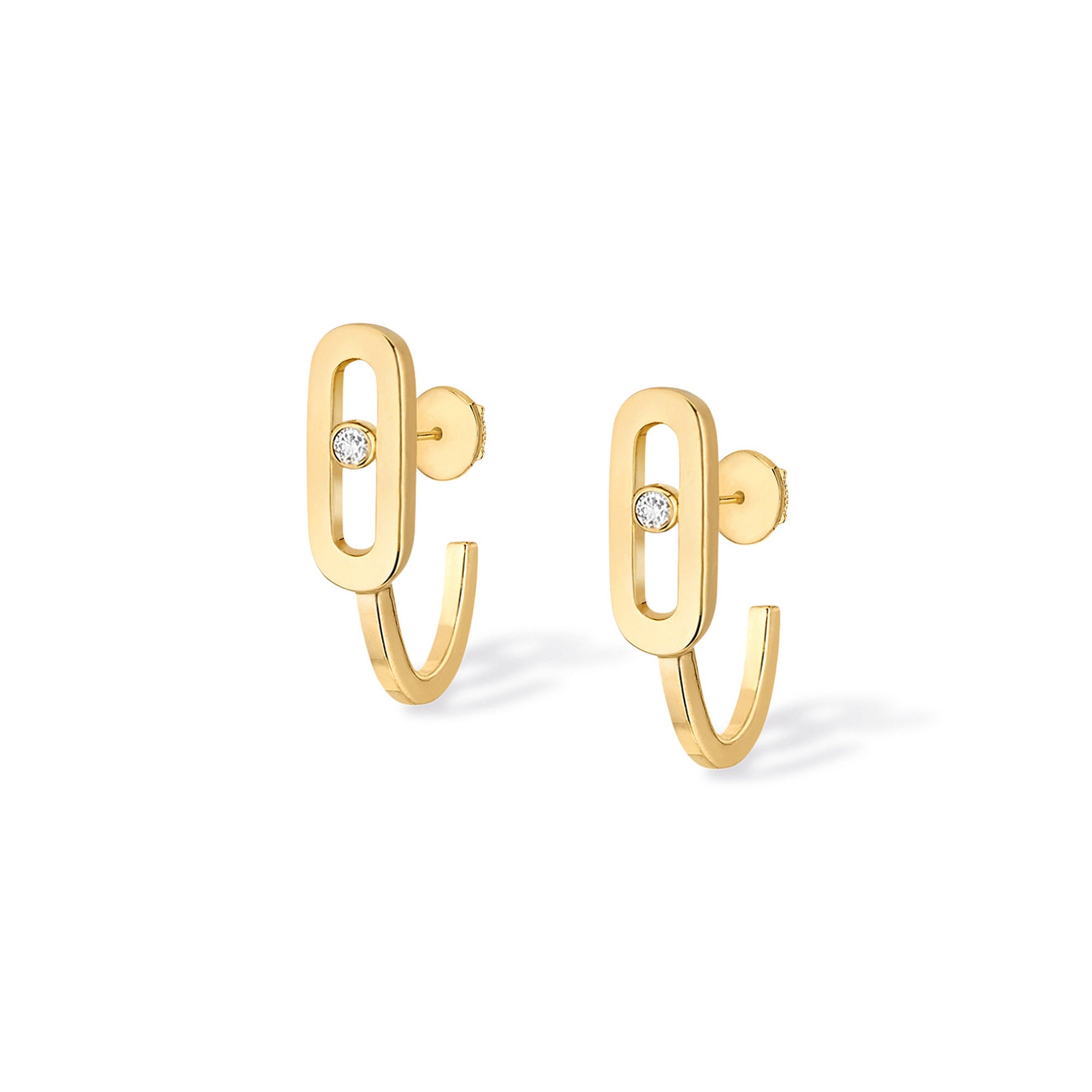 Messika Move Uno Mini-Creolen (10050-YG) aus Gelbgold mit Diamant