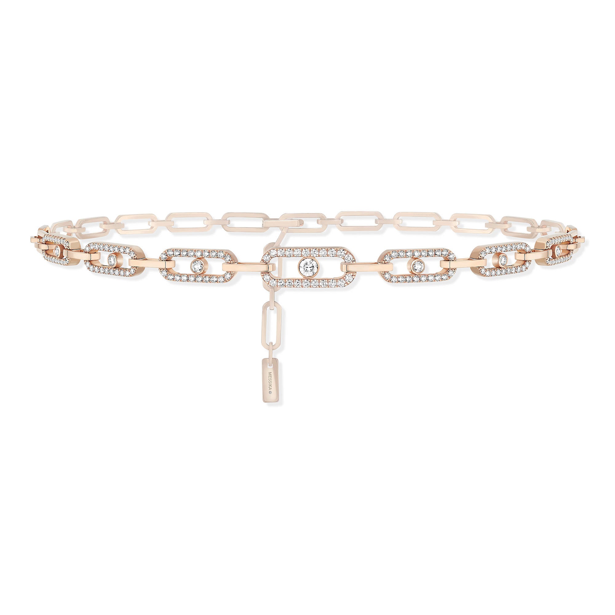 Messika Move Uno Multi-Choker Kette (12010-PG) aus Roségold mit Diamant