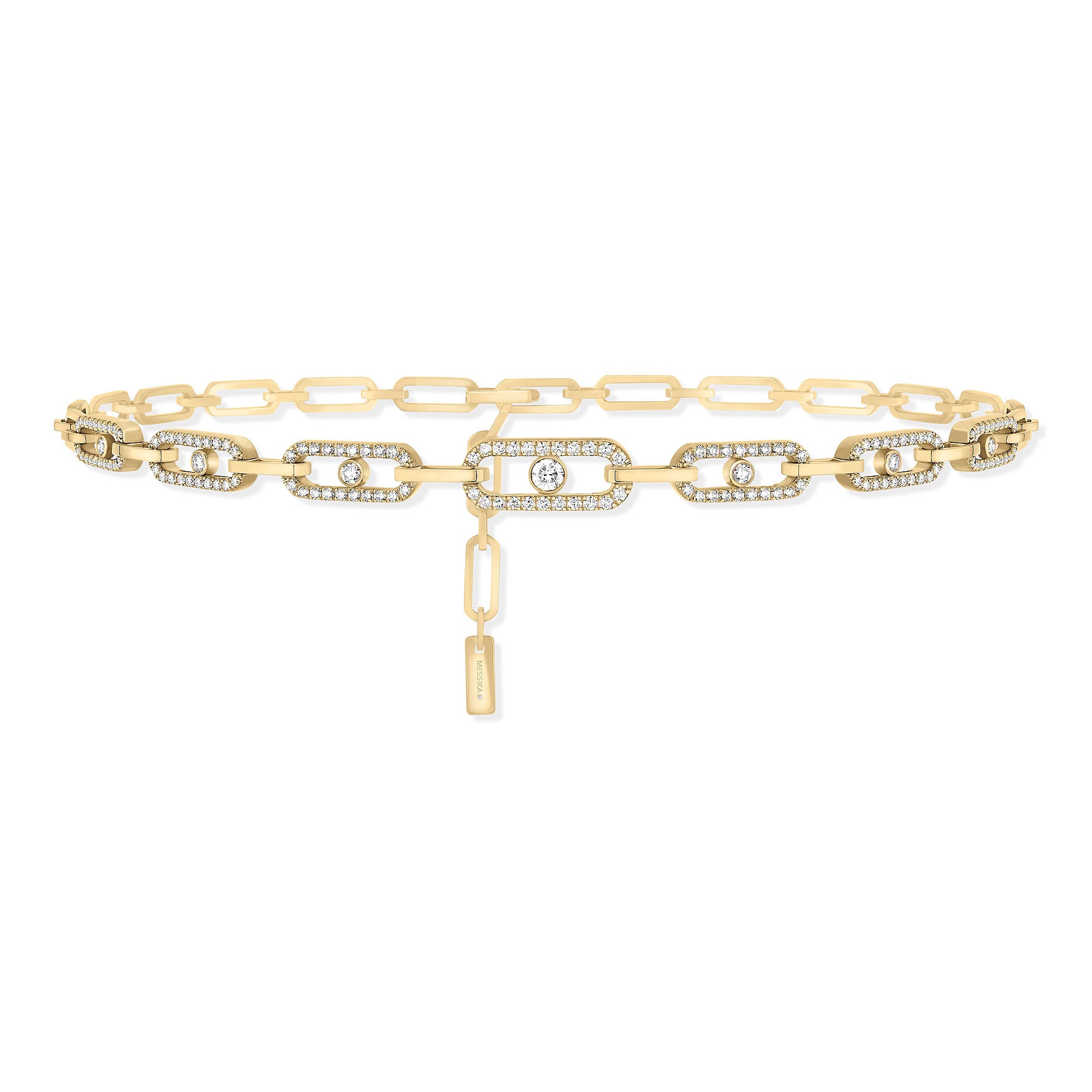 Messika Move Uno Multi-Choker Kette (12010-YG) aus Gelbgold mit Diamant