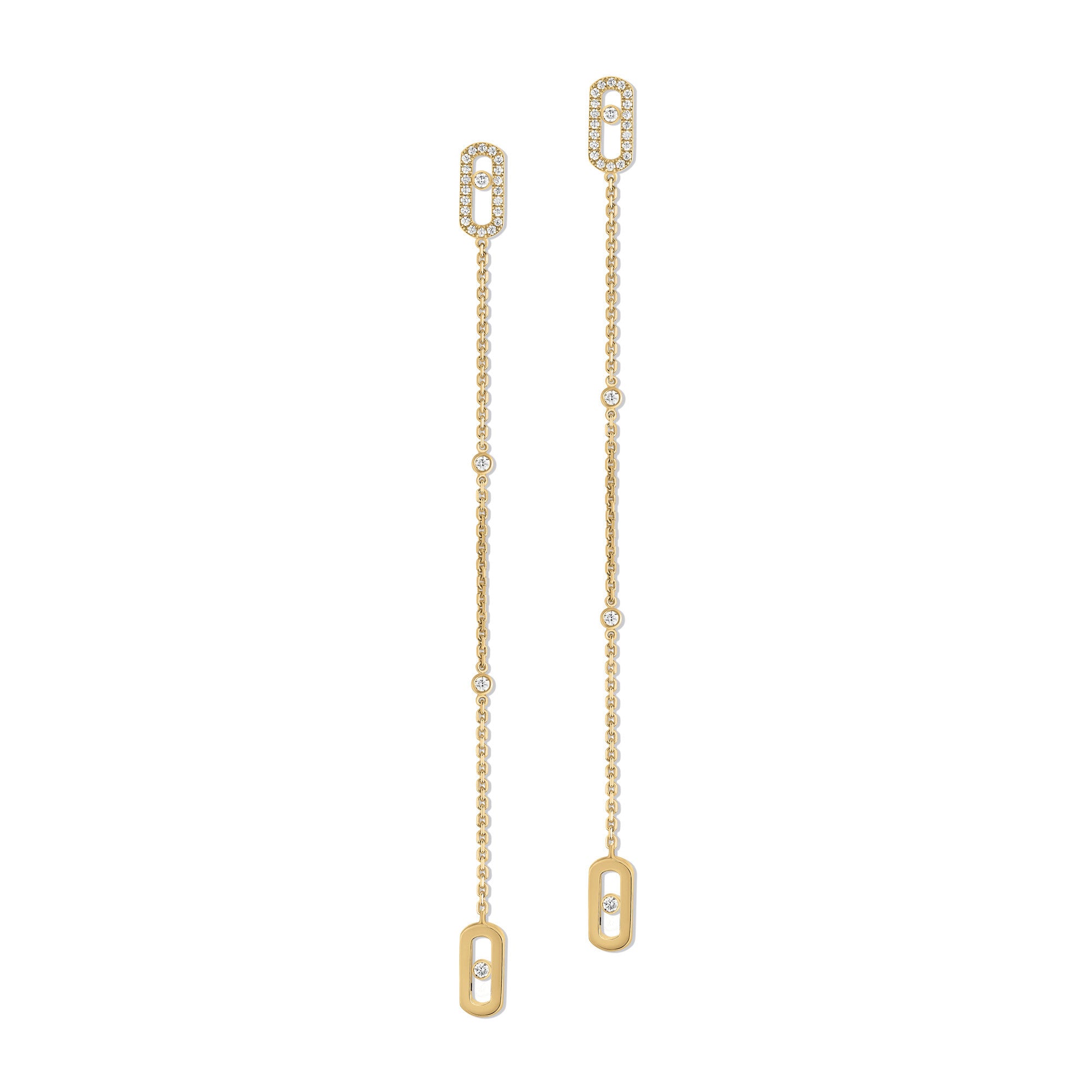 Messika Move Uno Ohrhänger (11321-YG) aus Gelbgold mit Diamant