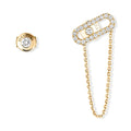 Messika Move Uno Ohrkette und Ohrstecker (12146-YG) aus Gelbgold mit Diamant