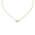 Messika Move Uno Pavé Halskette (04708-YG) aus Gelbgold mit Diamant